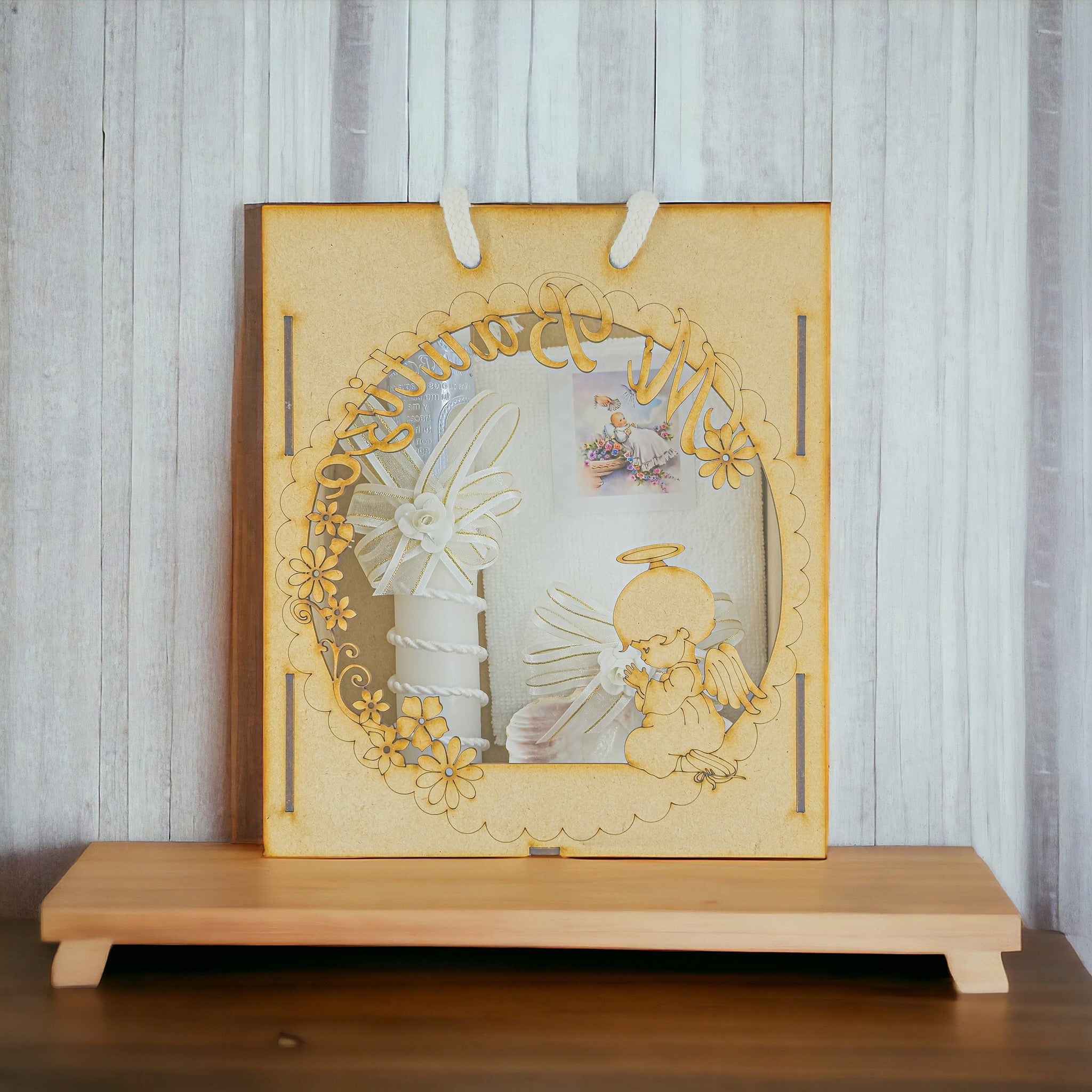 Kit de vela para bautizo de niño