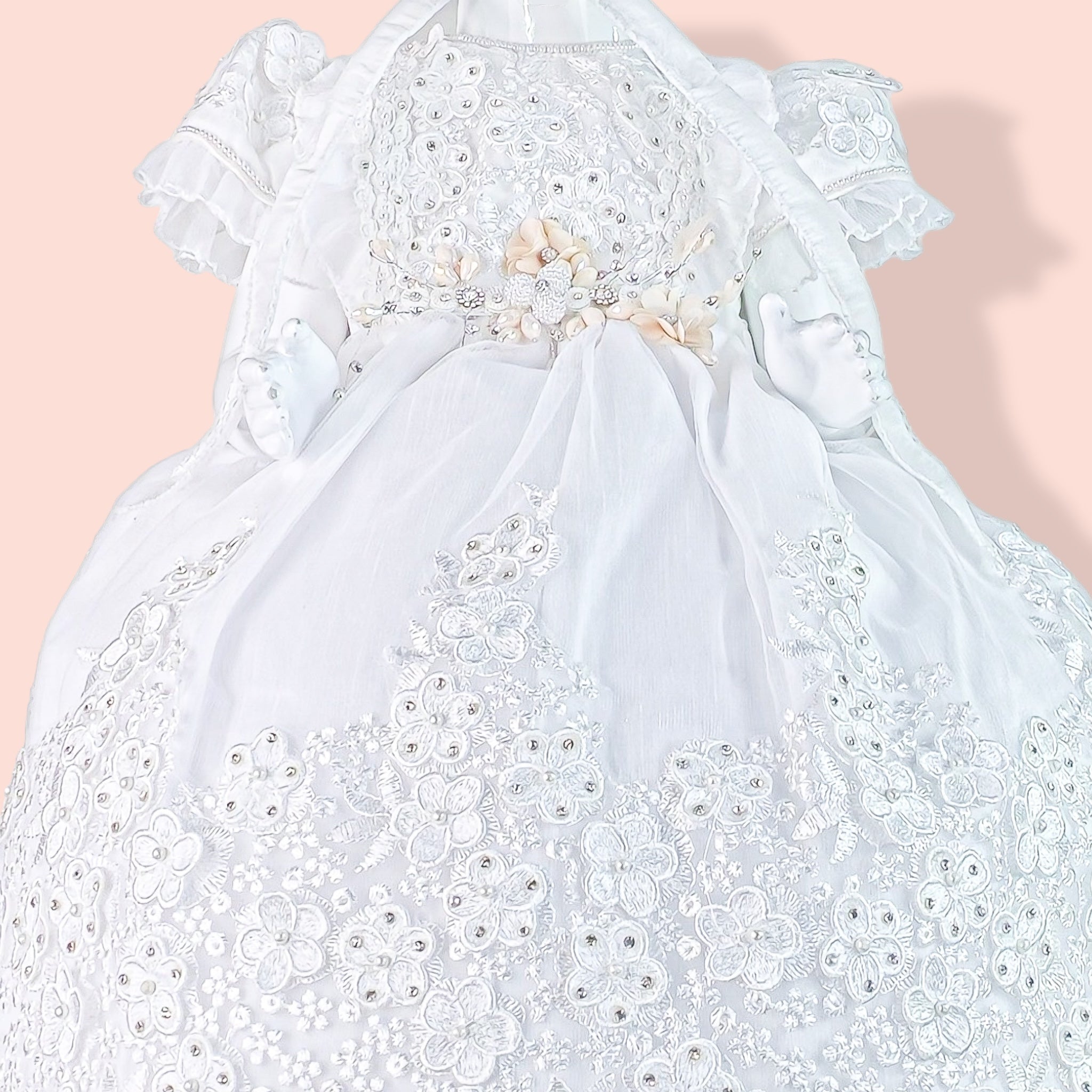 Ropón Niña Desmontable Flor 3D