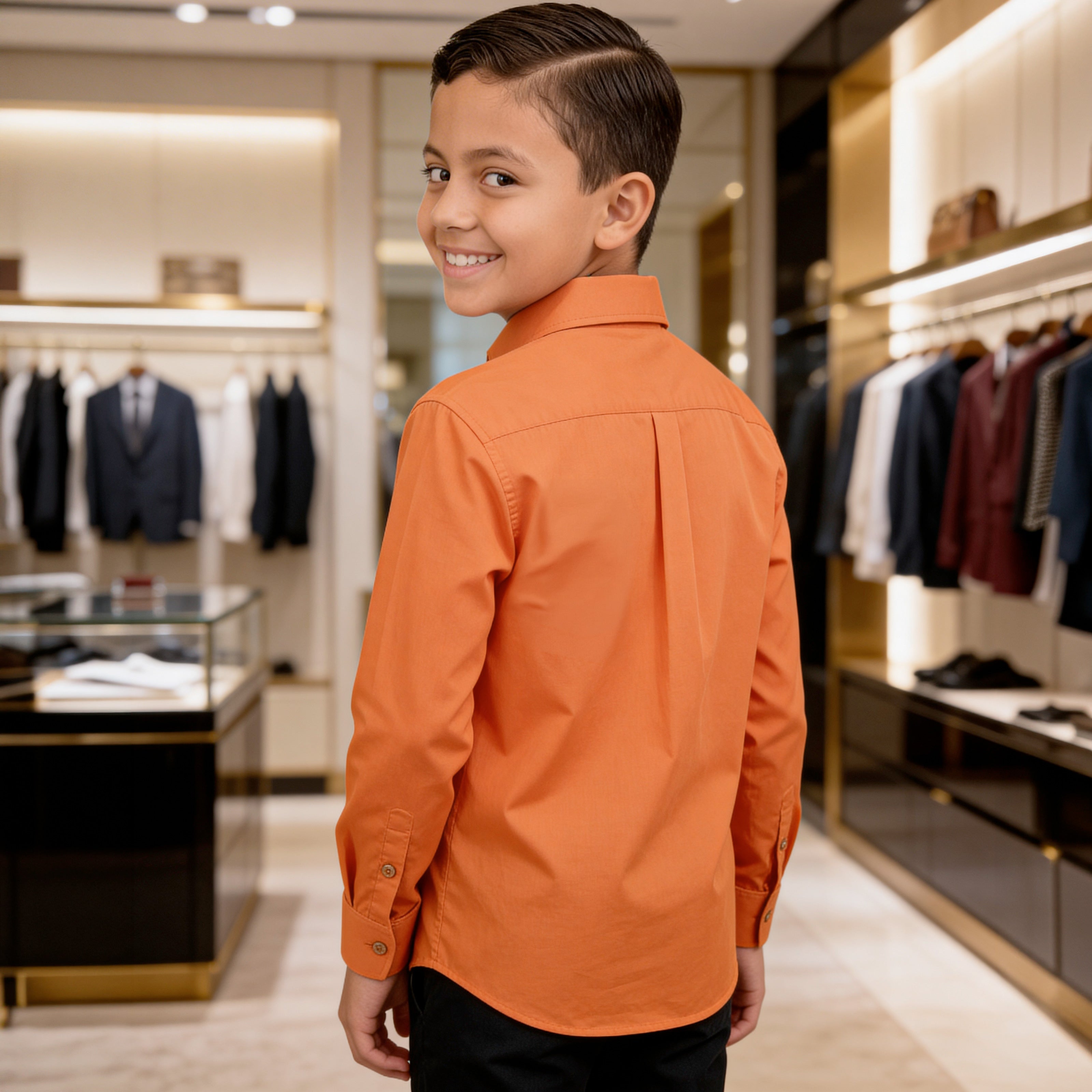 Camisa Manga Larga Naranja/Intenso