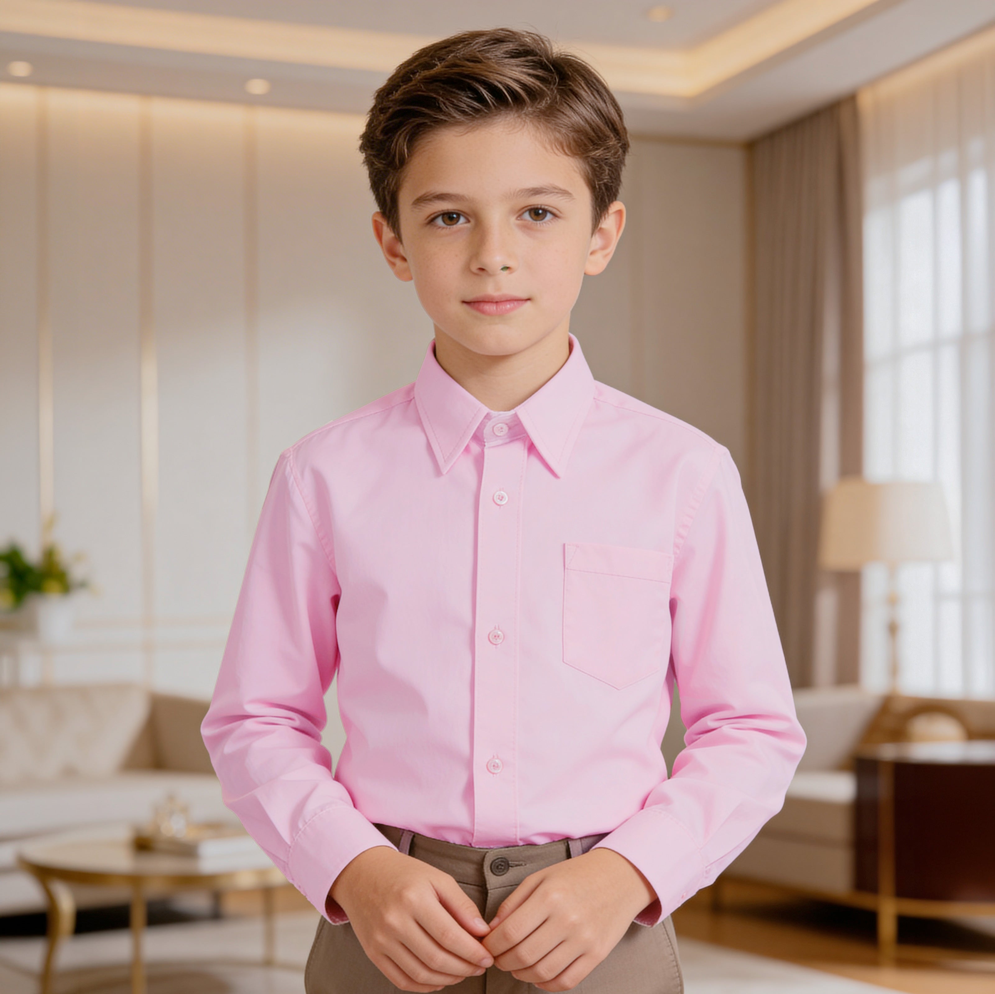 Camisa Manga Larga Rosa