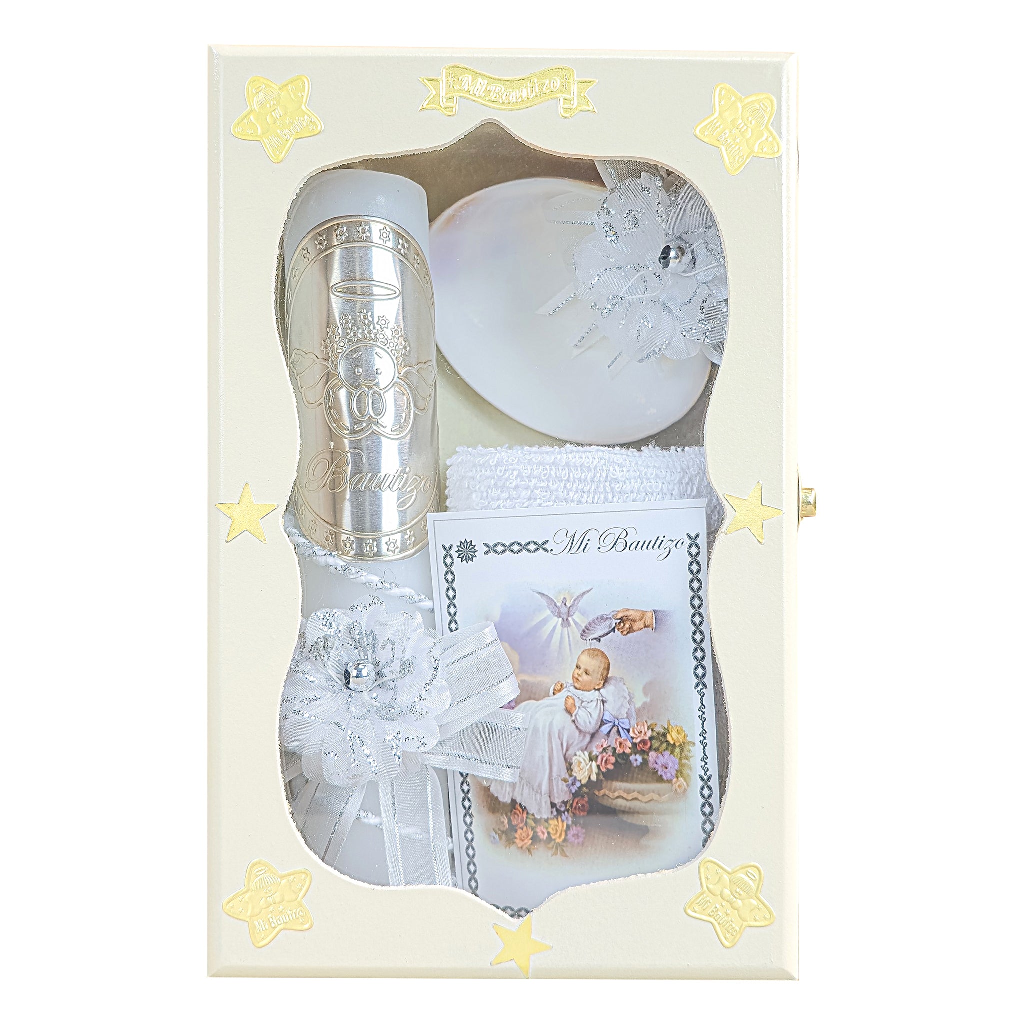 Kit de Vela Bautizo AMB-01 Madera Amarilla