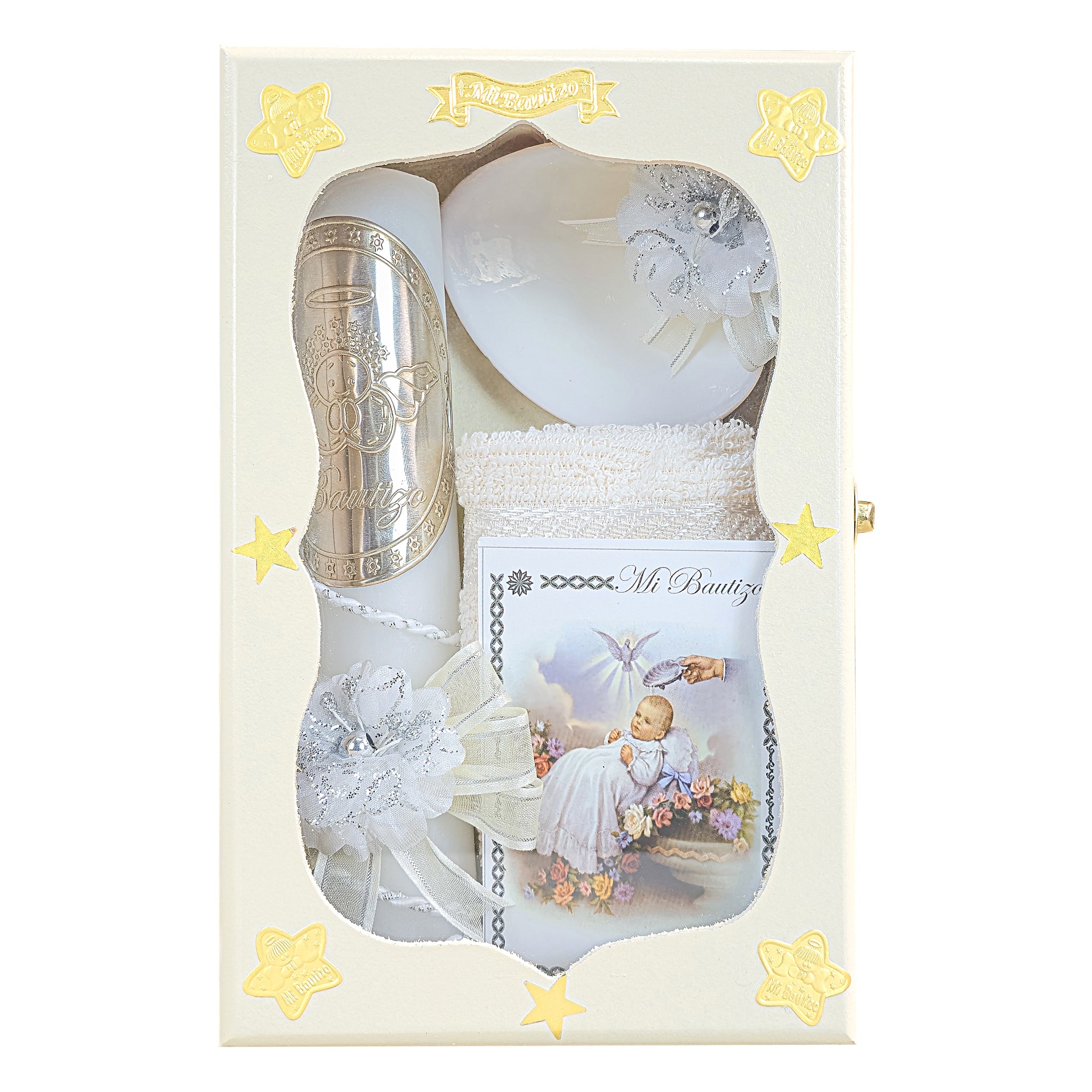 Kit de Vela Bautizo AMB-01 Madera Amarilla