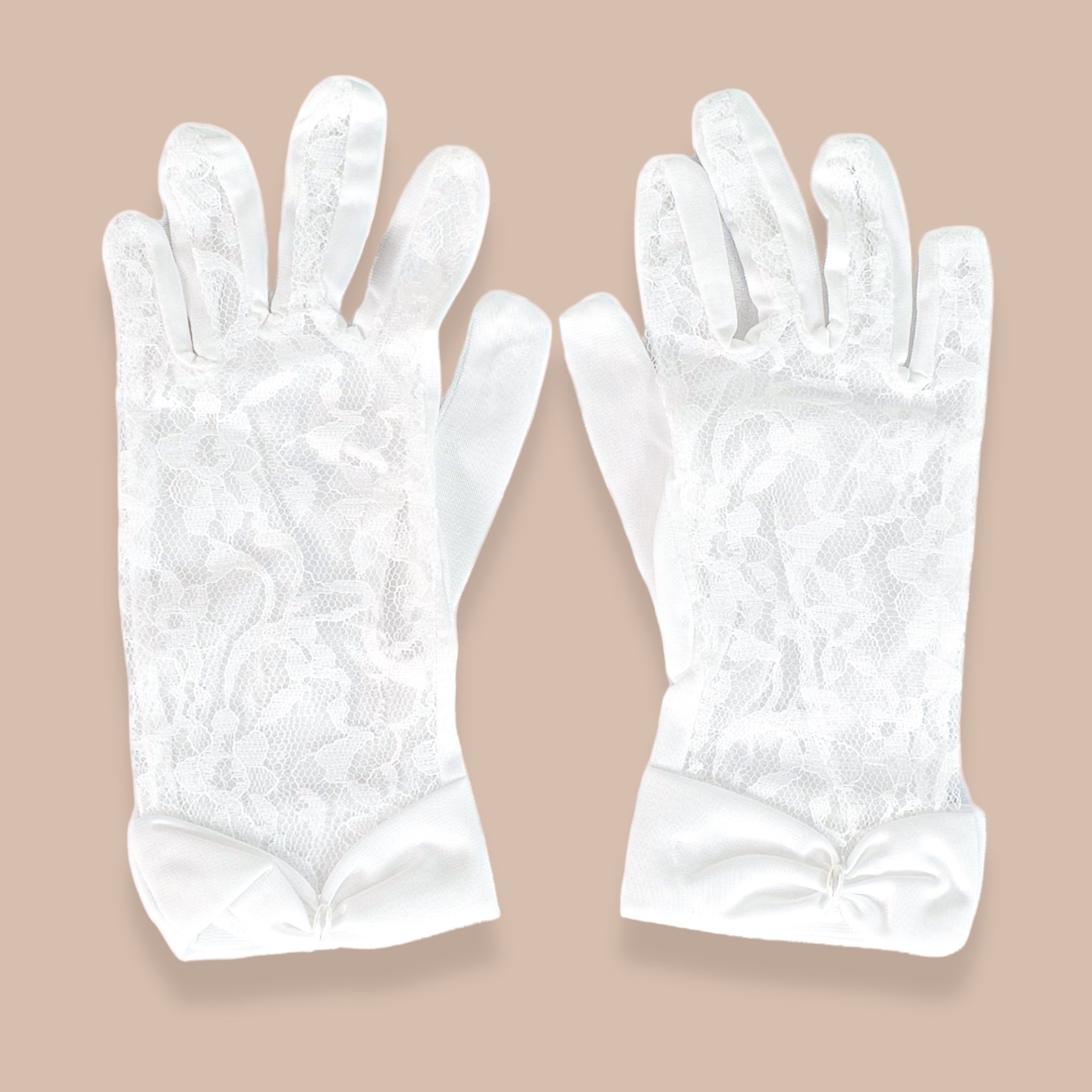 Guantes Primera Comunión Encaje Cortos