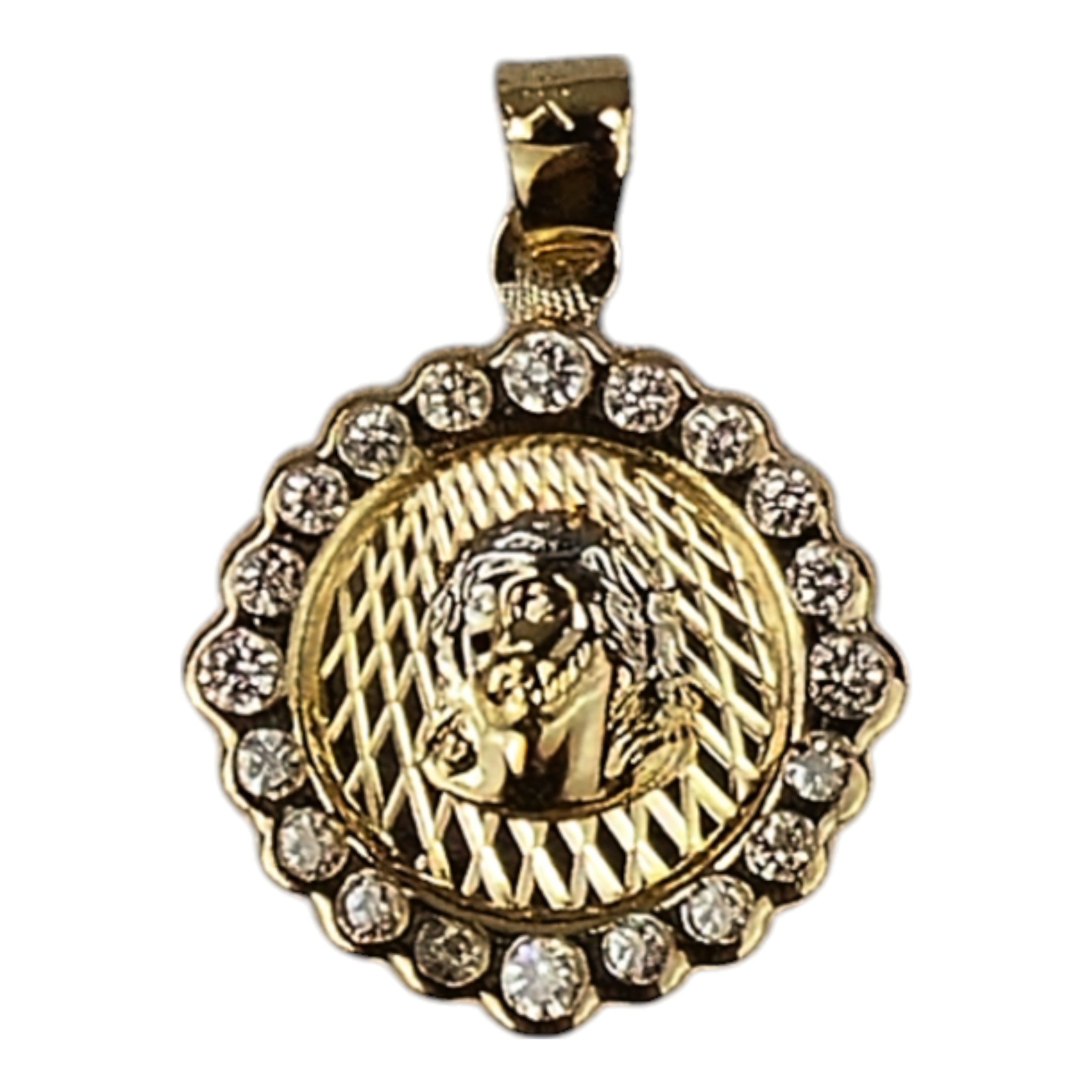 Medalla Cristo Zirconia Grande