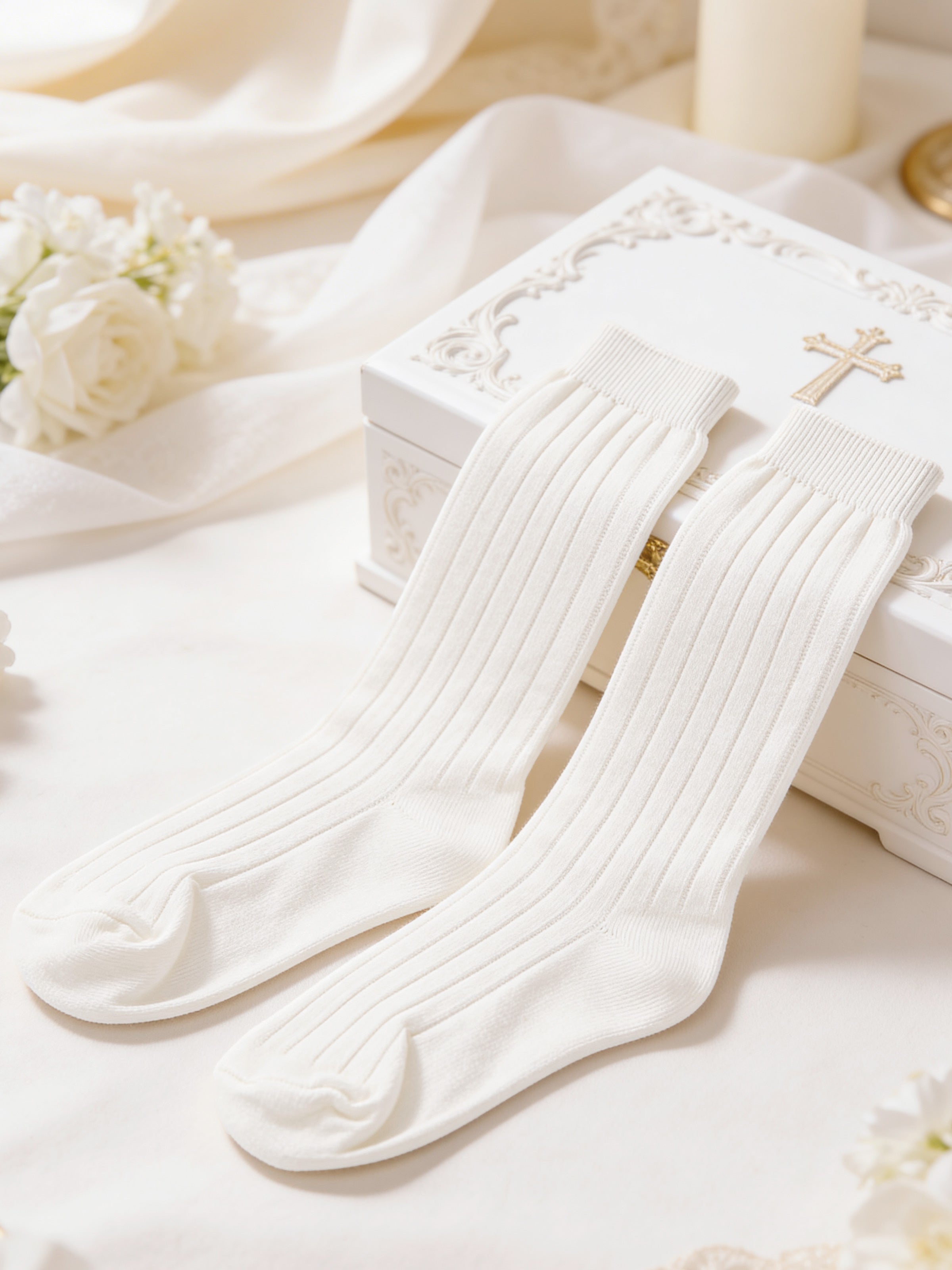 Calceta Primera Comunión Lisa A-01