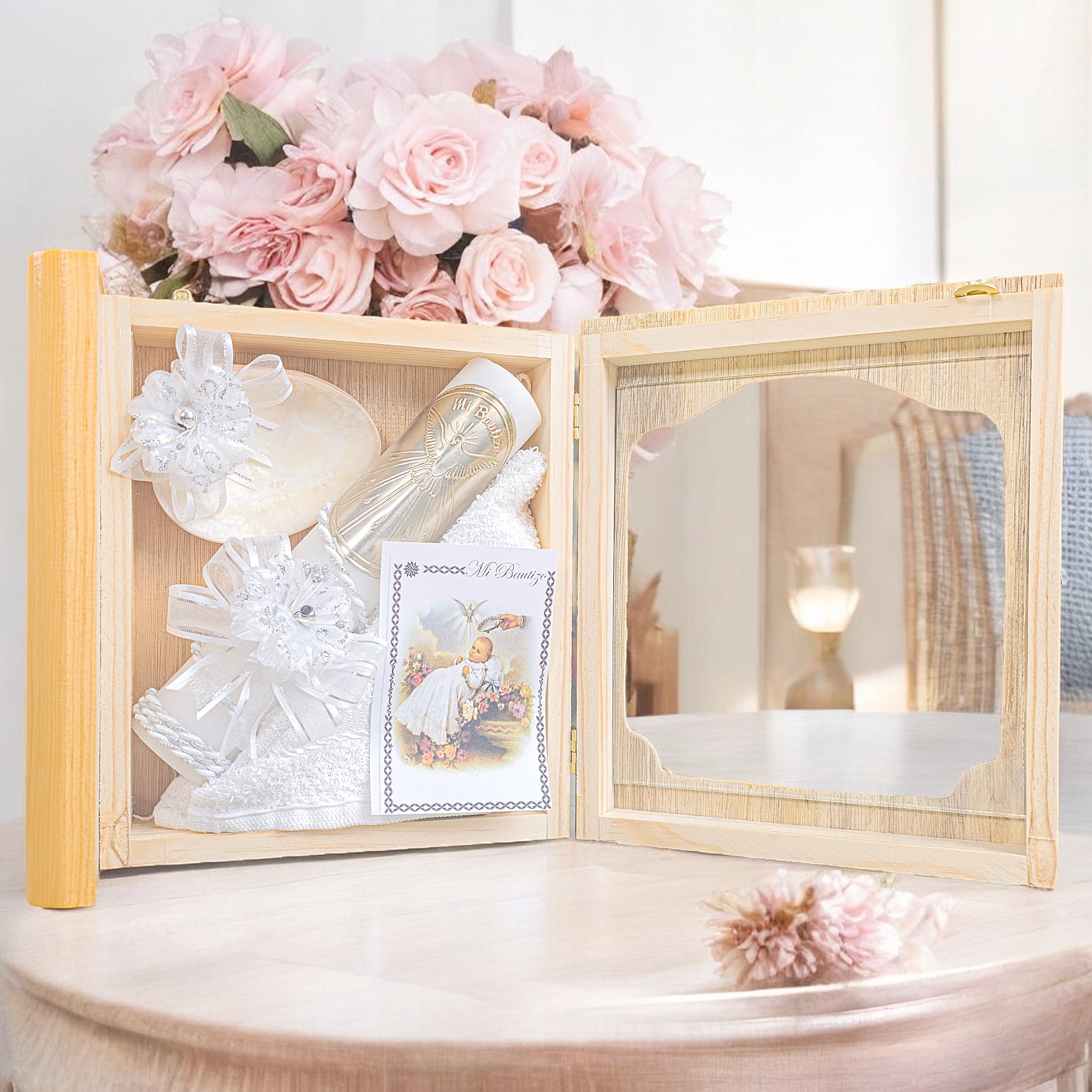 Kit de Vela Bautizo LIB-06 Madera Clara