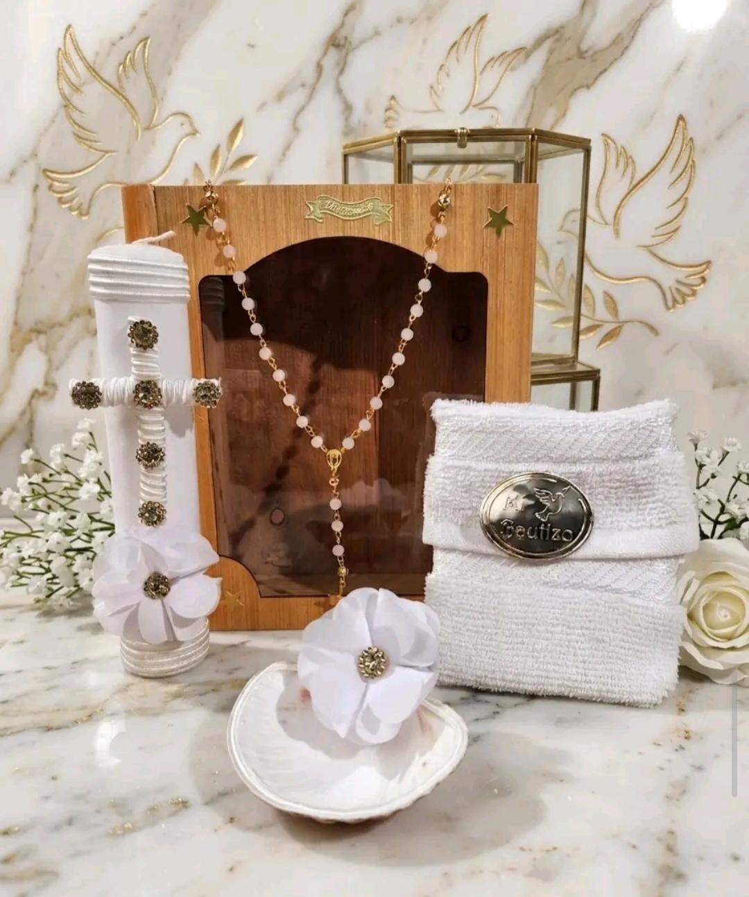 Kit de Vela Bautizo Lib-Cruz-Mad Clara