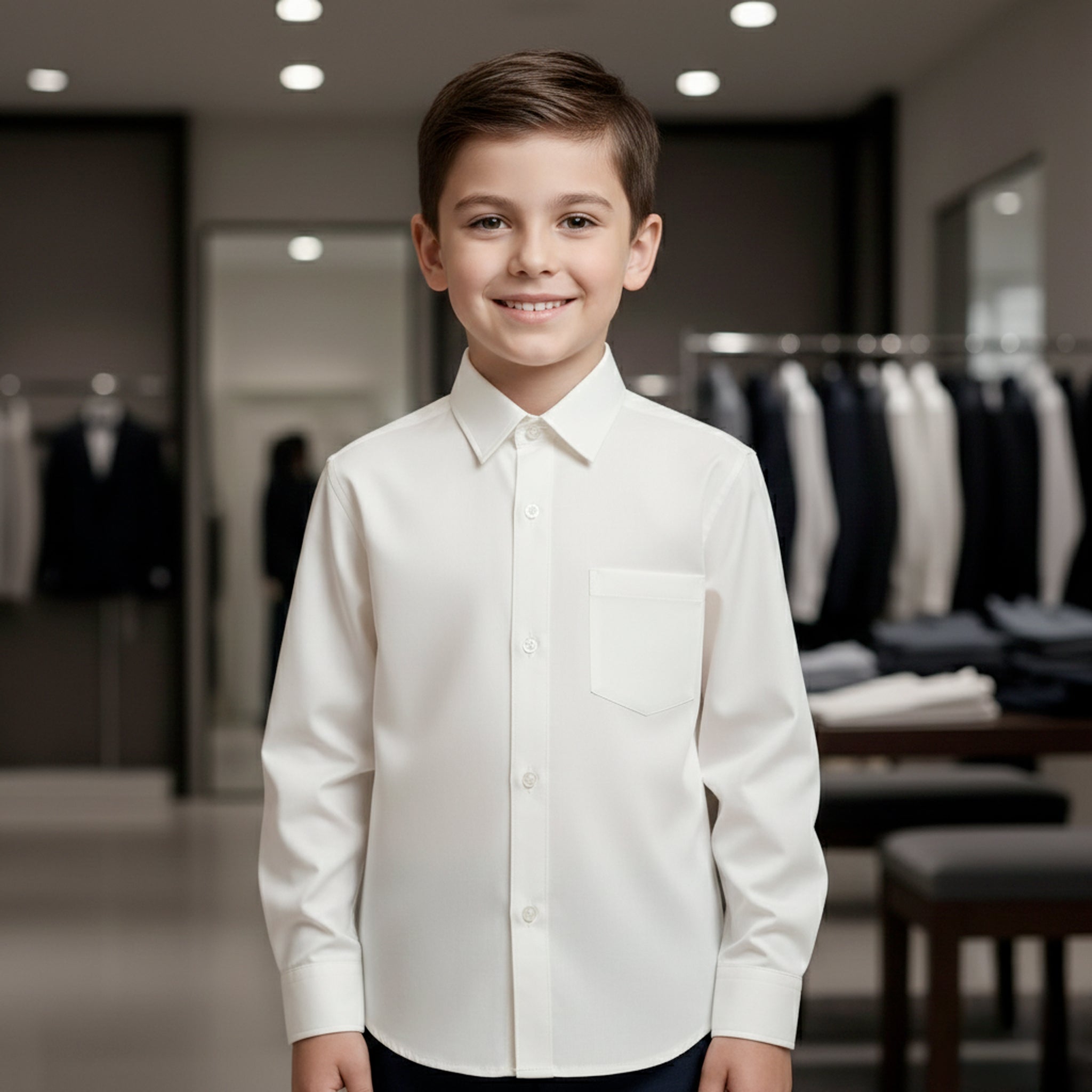 Camisa Manga Larga Hueso