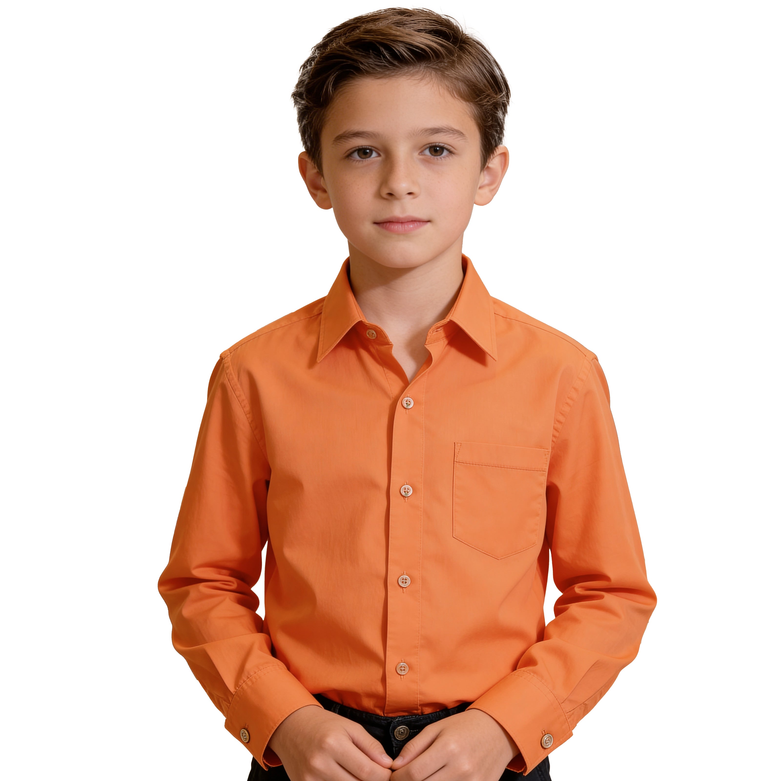 Camisa Manga Larga Naranja/Intenso