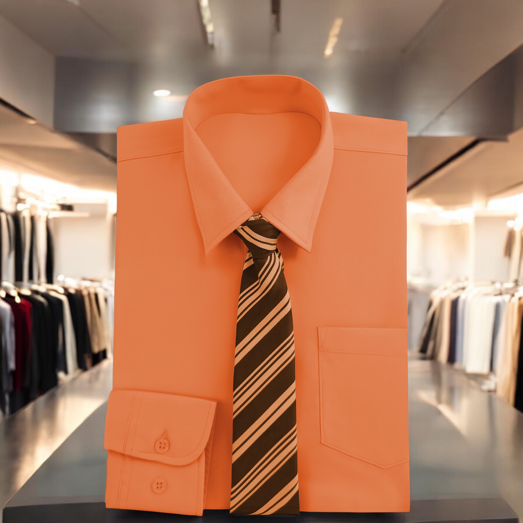 Camisa Manga Larga Naranja/Intenso