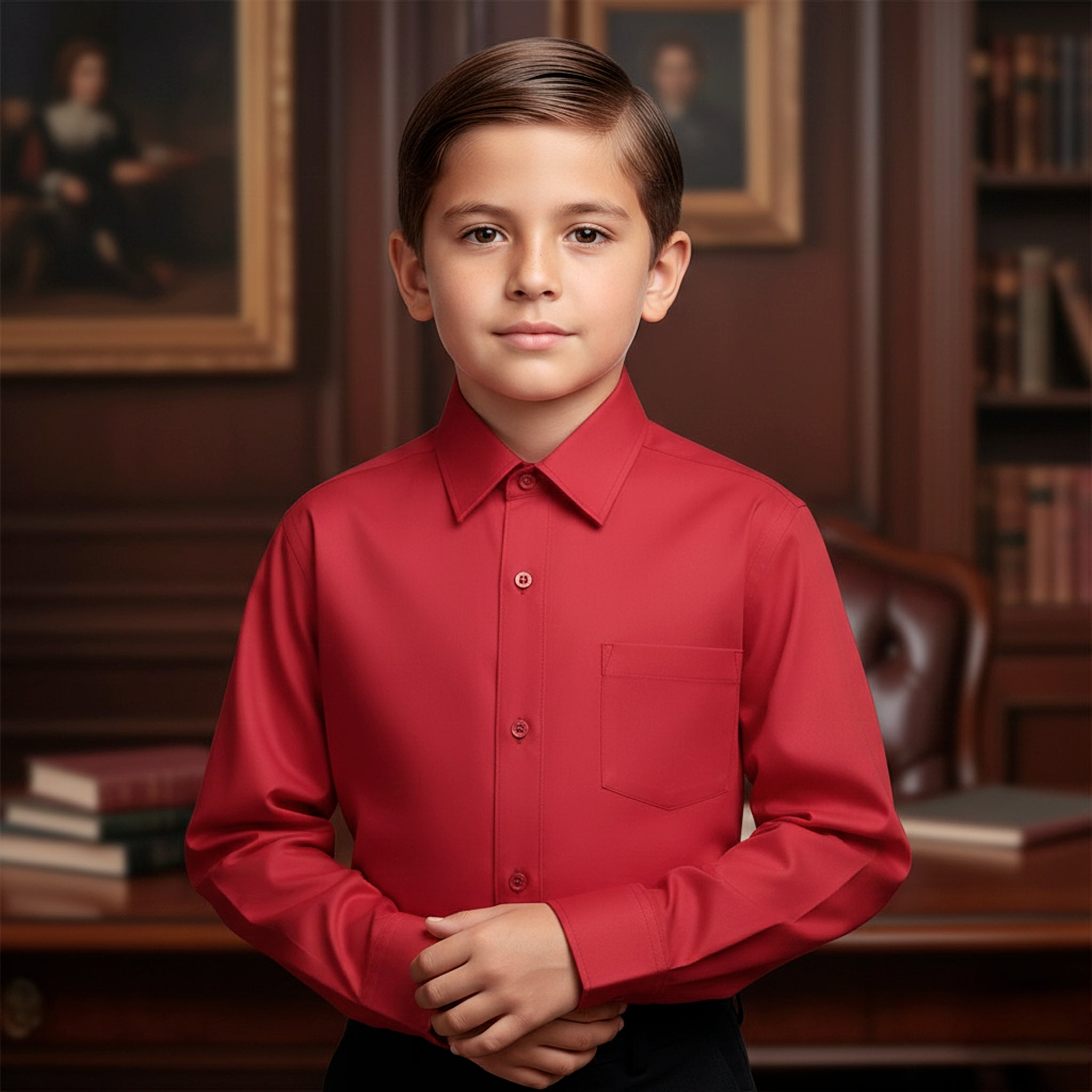 Camisa Manga Larga Rojo