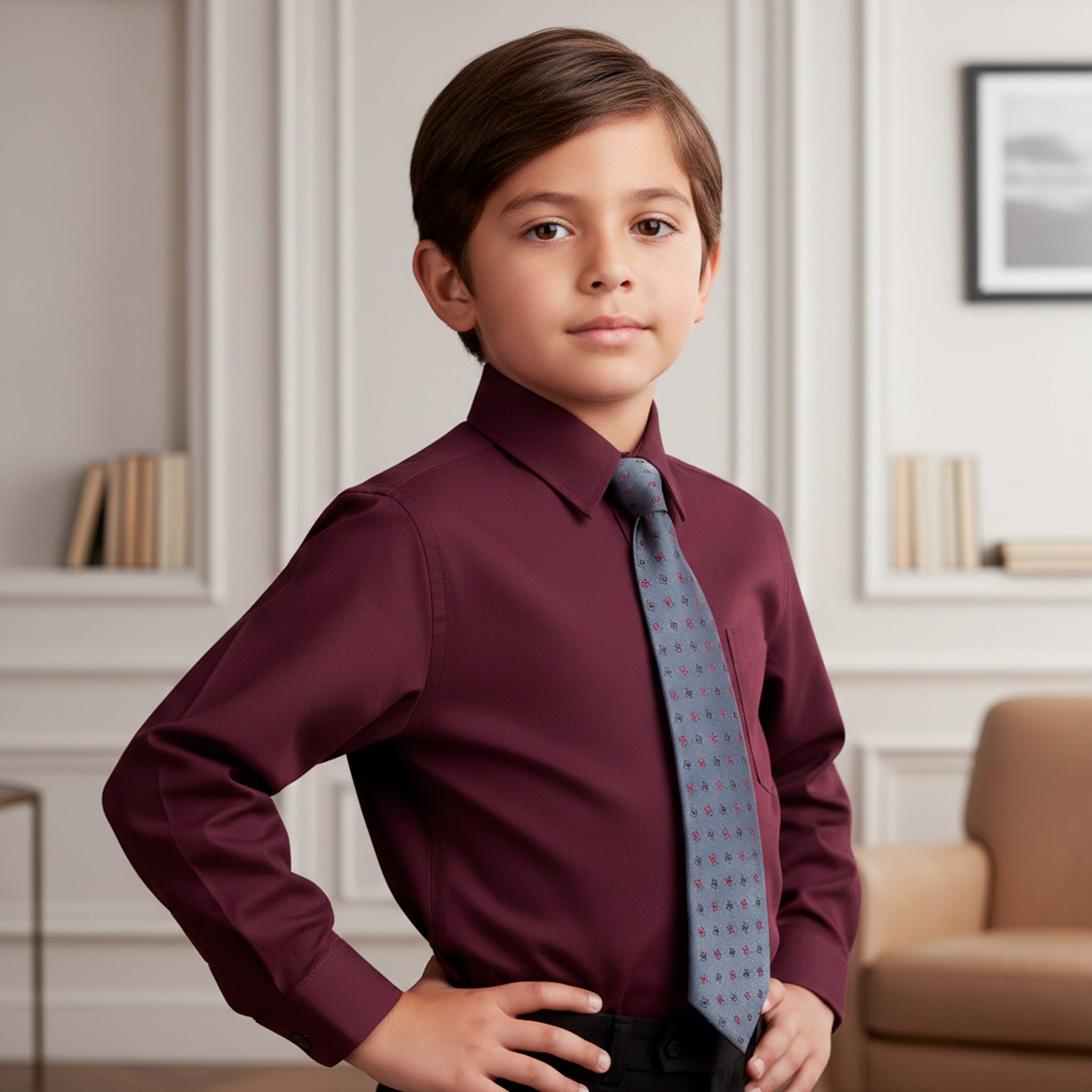 Camisa Manga Larga Vino