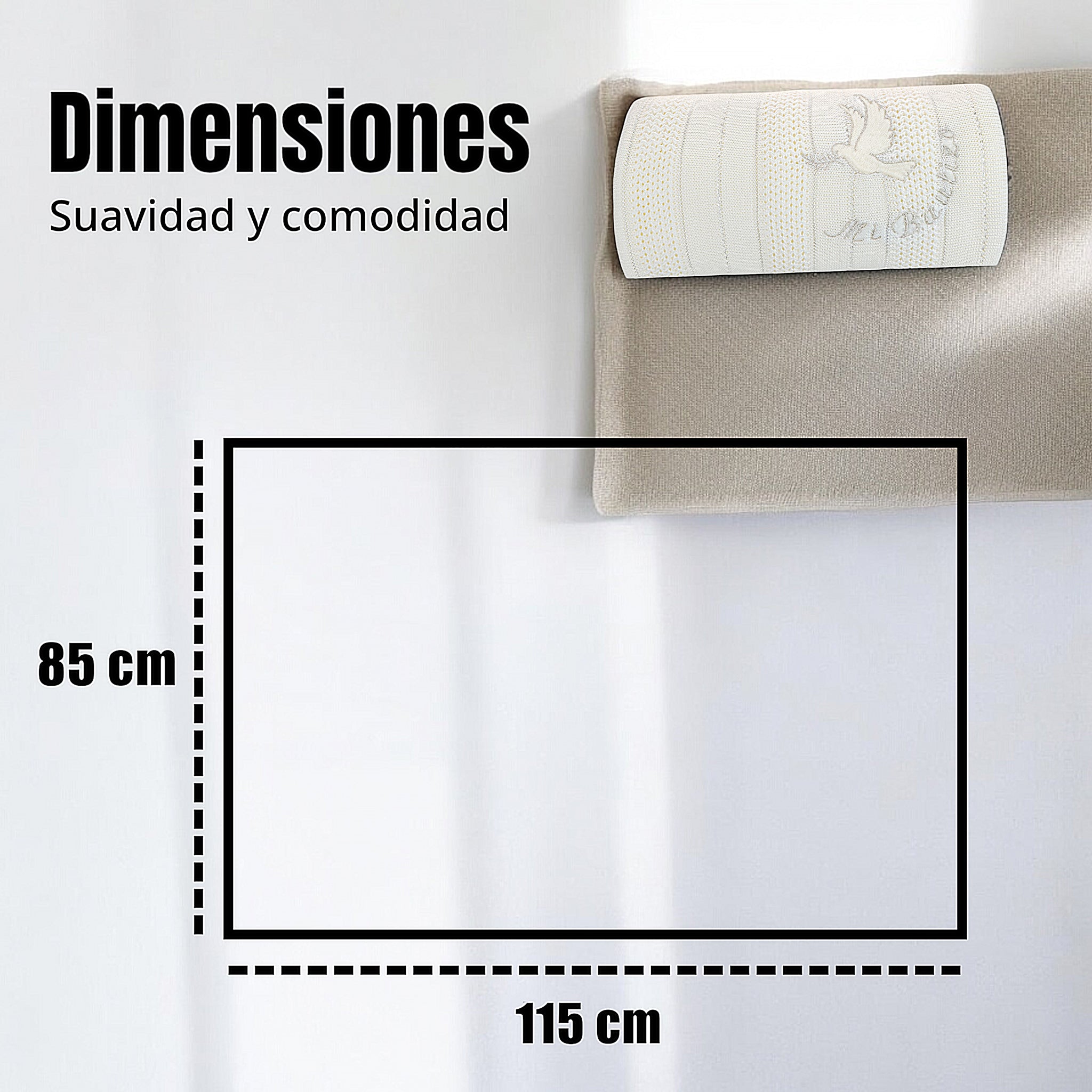 Cobija Bautizo Lineal Forrada y Bordado A90