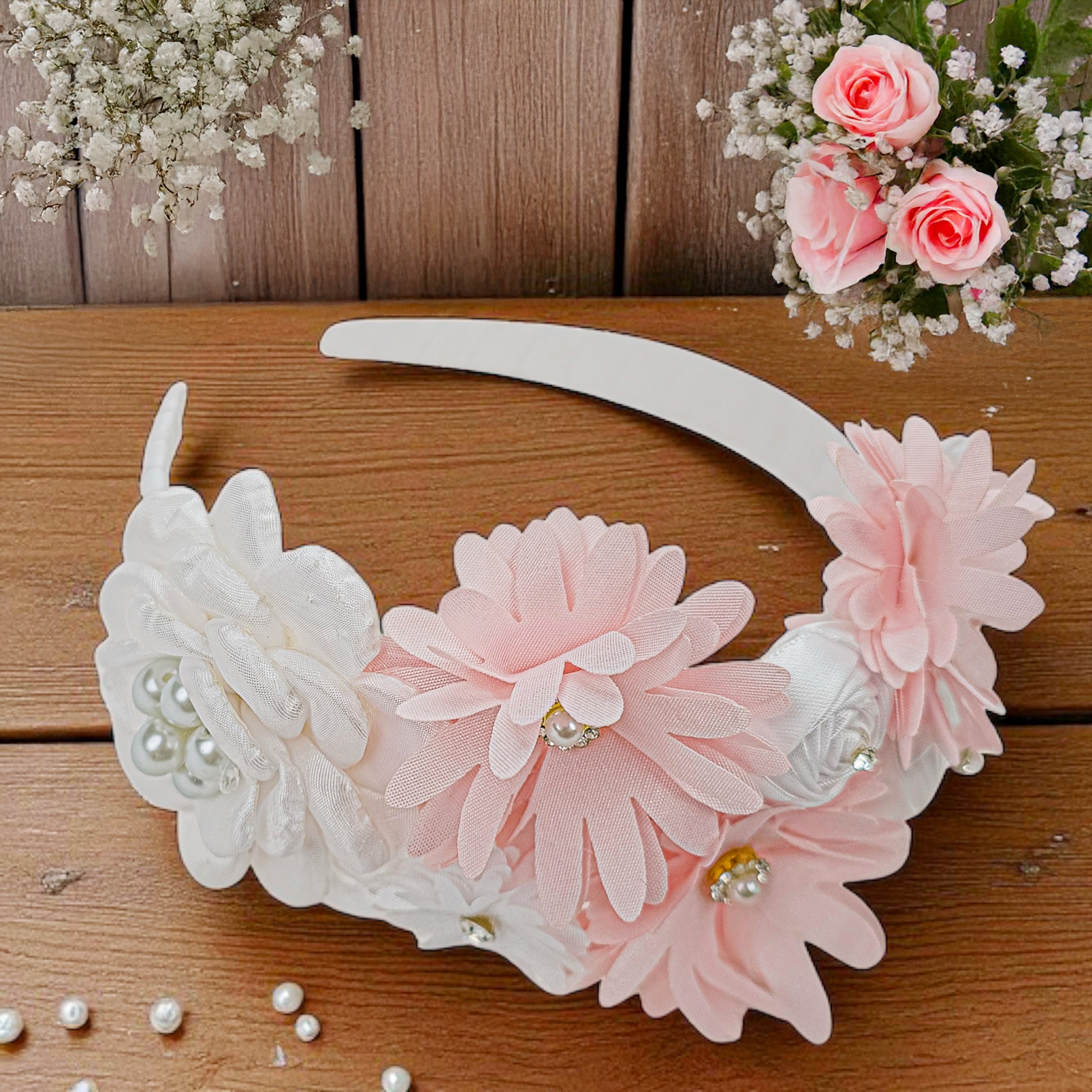 Diadema Bautizo Flores #101