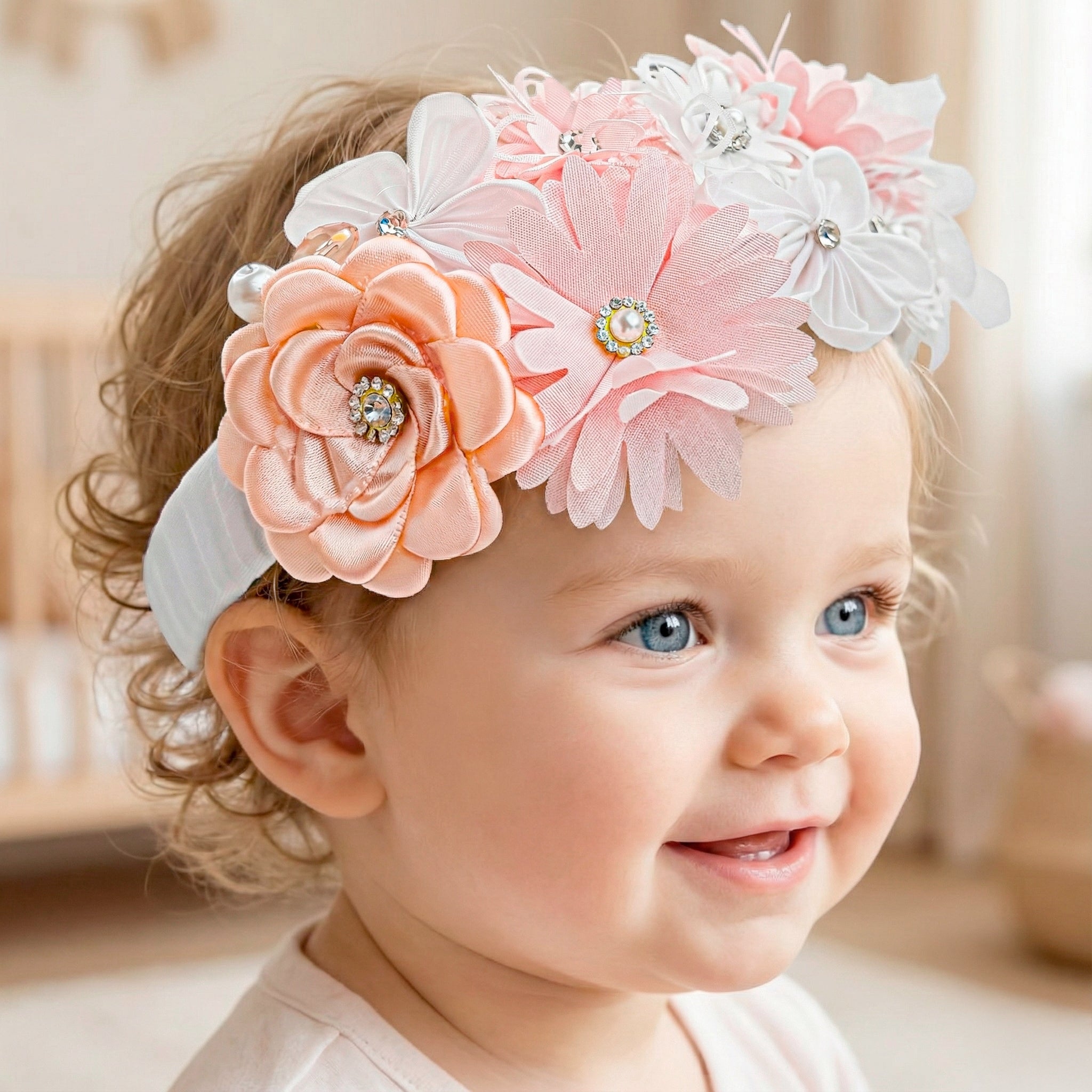 Diadema Bautizo Flores #102