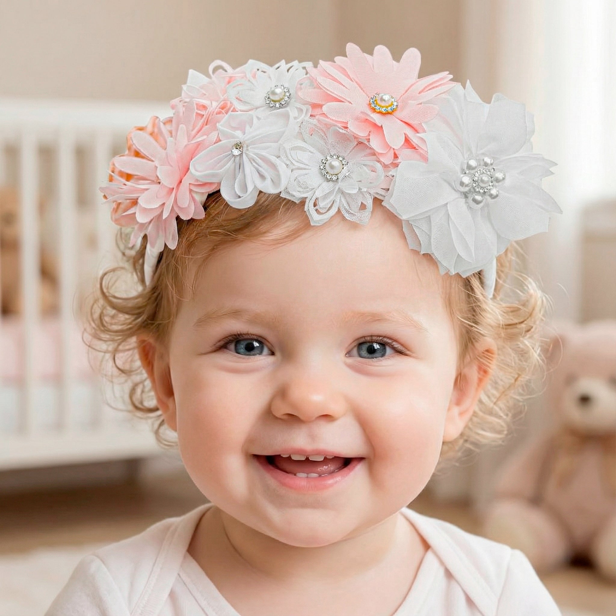 Diadema Bautizo Flores #102