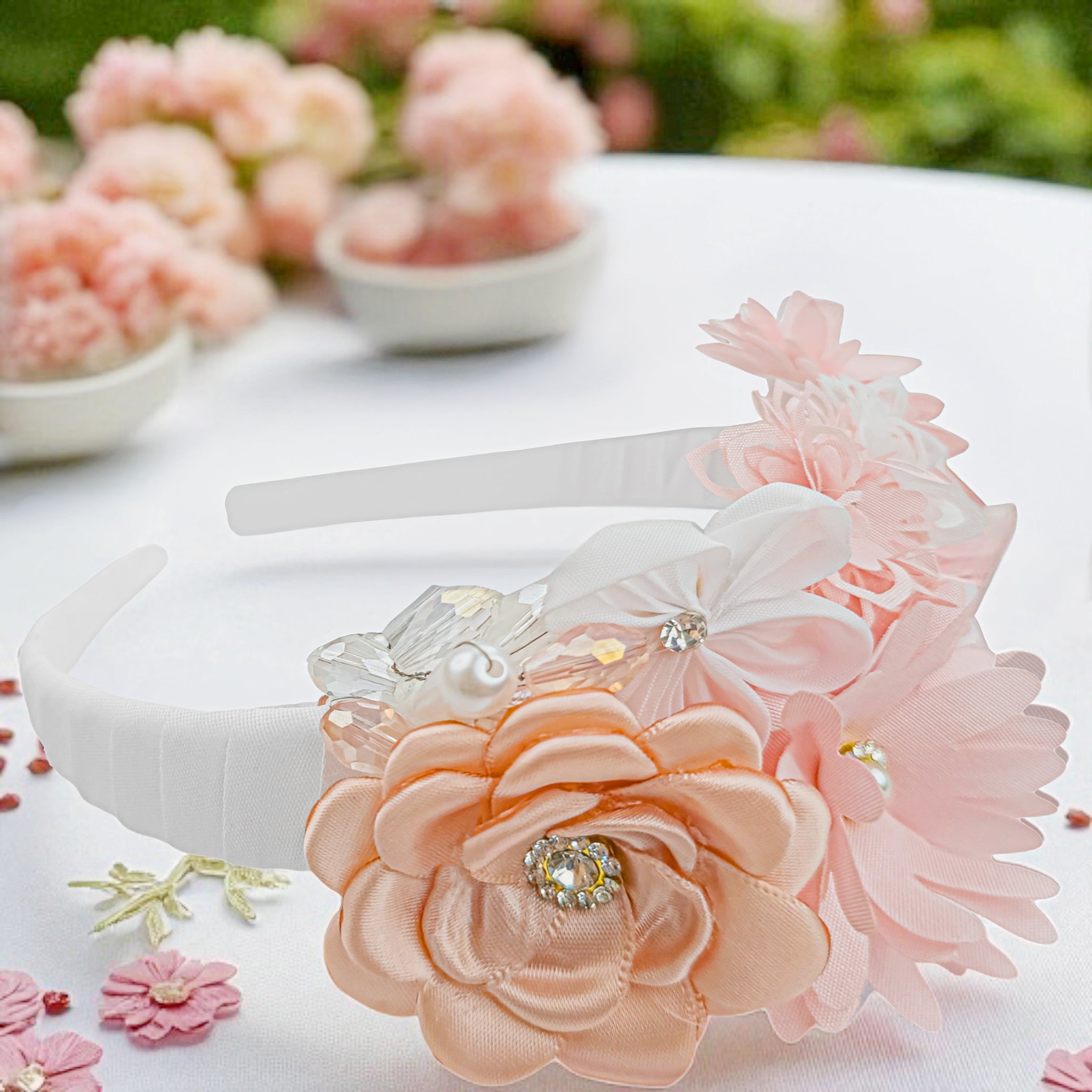 Diadema Bautizo Flores #102