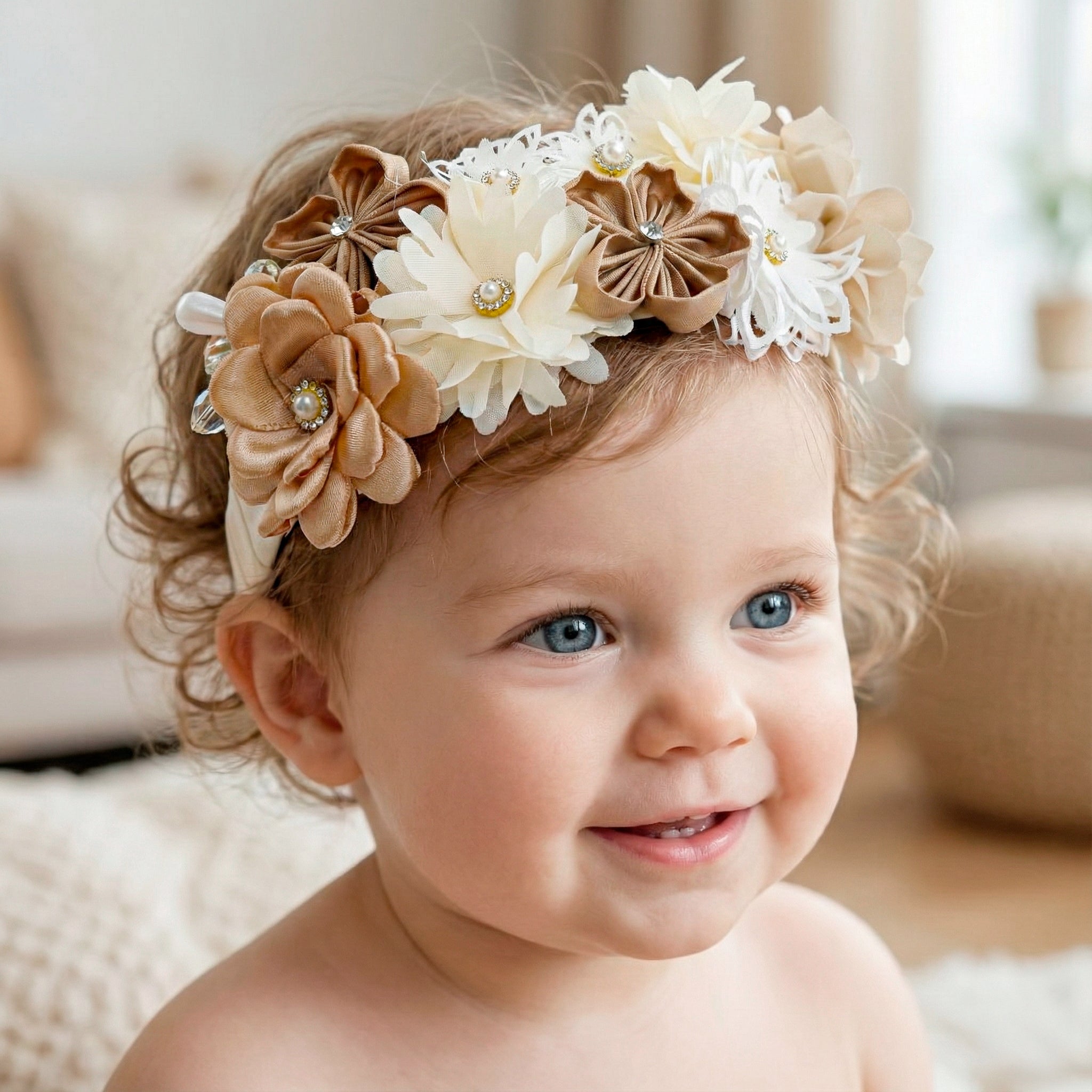 Diadema Bautizo Flores #102