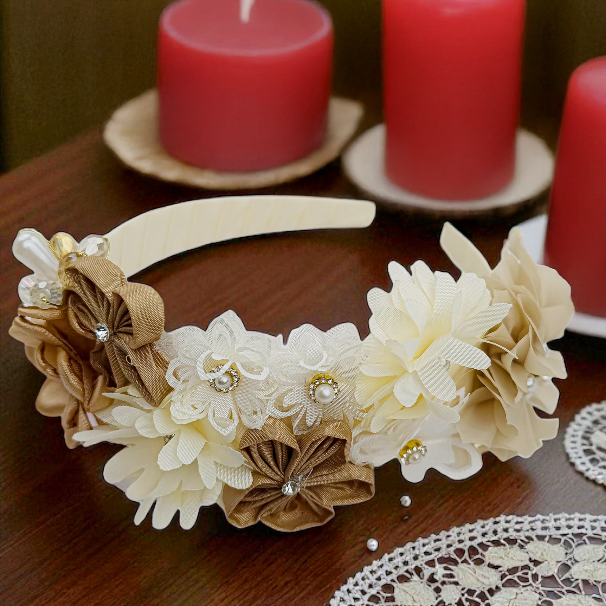 Diadema Bautizo Flores #102