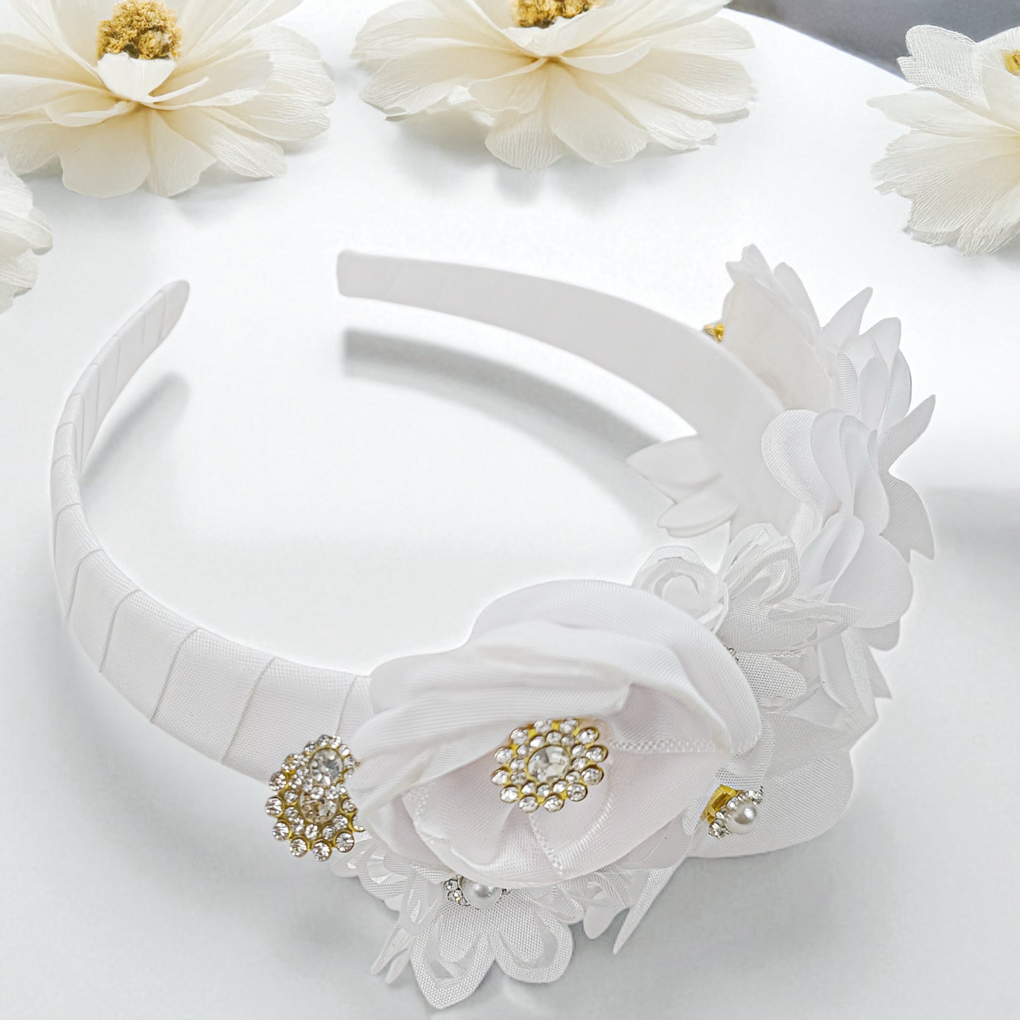 Diadema Bautizo Flores #103