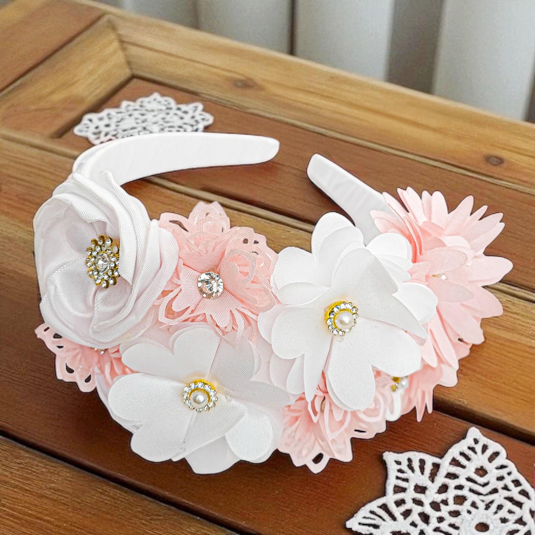 Diadema Bautizo Flores #103
