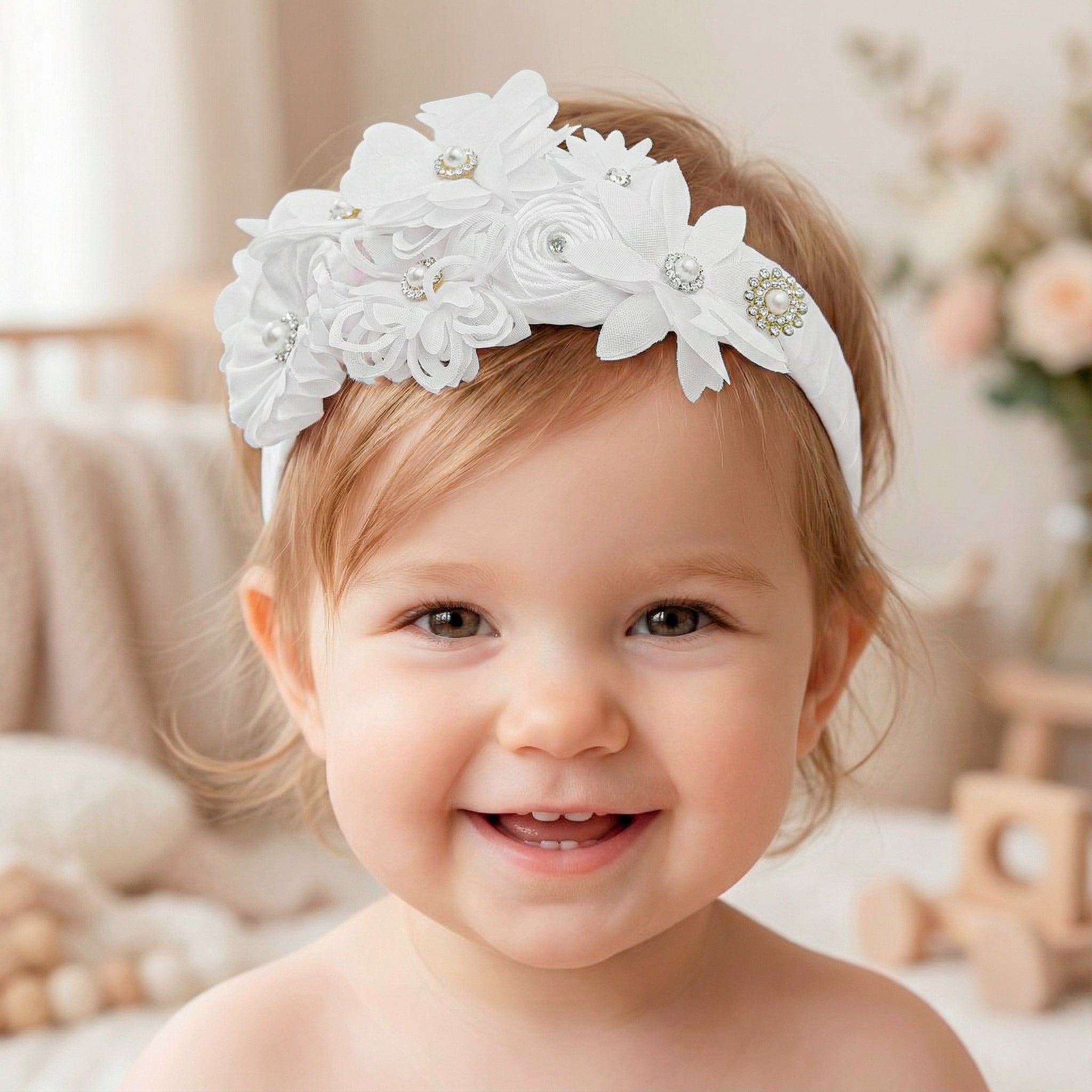 Diadema Bautizo Flores #104