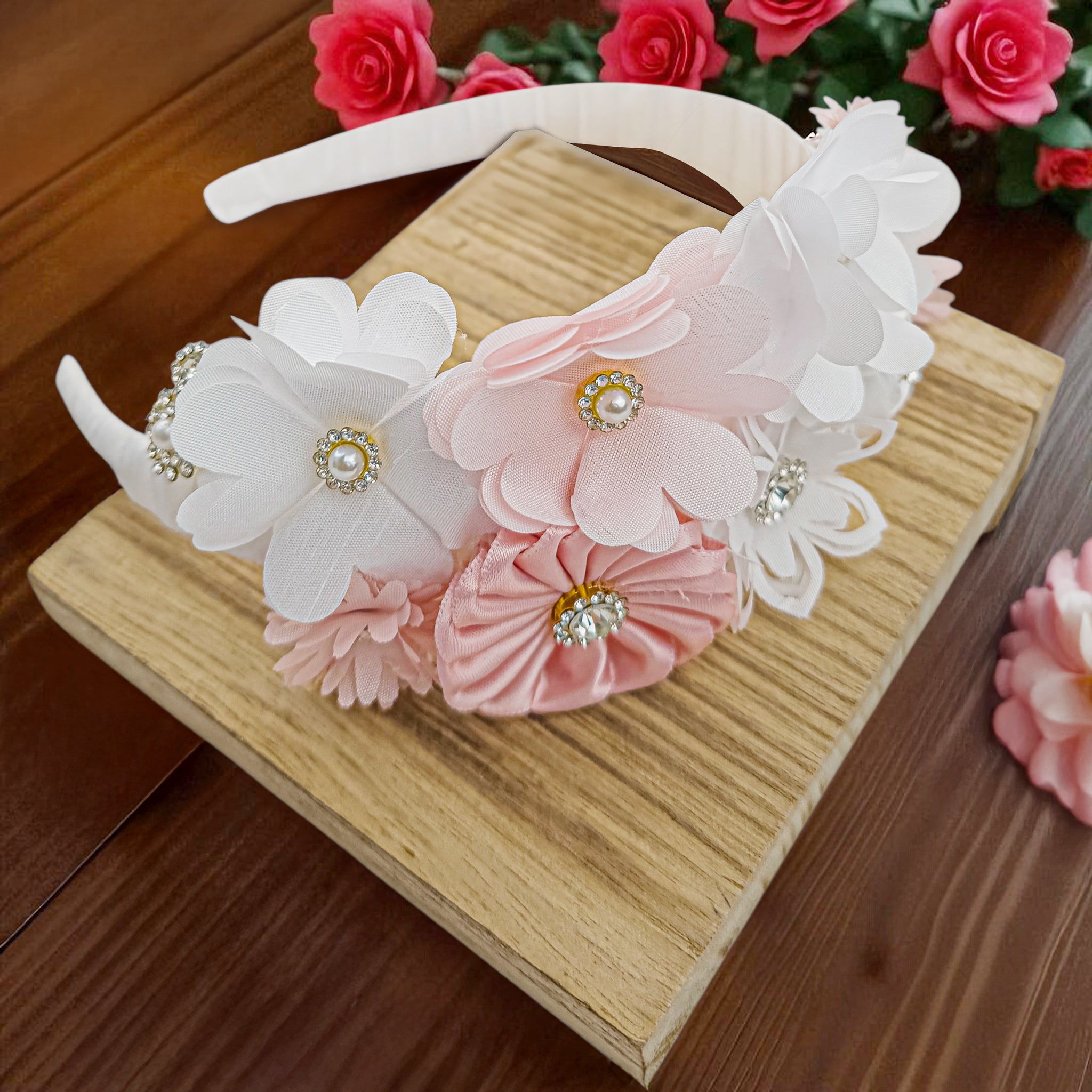 Diadema Bautizo Flores #104