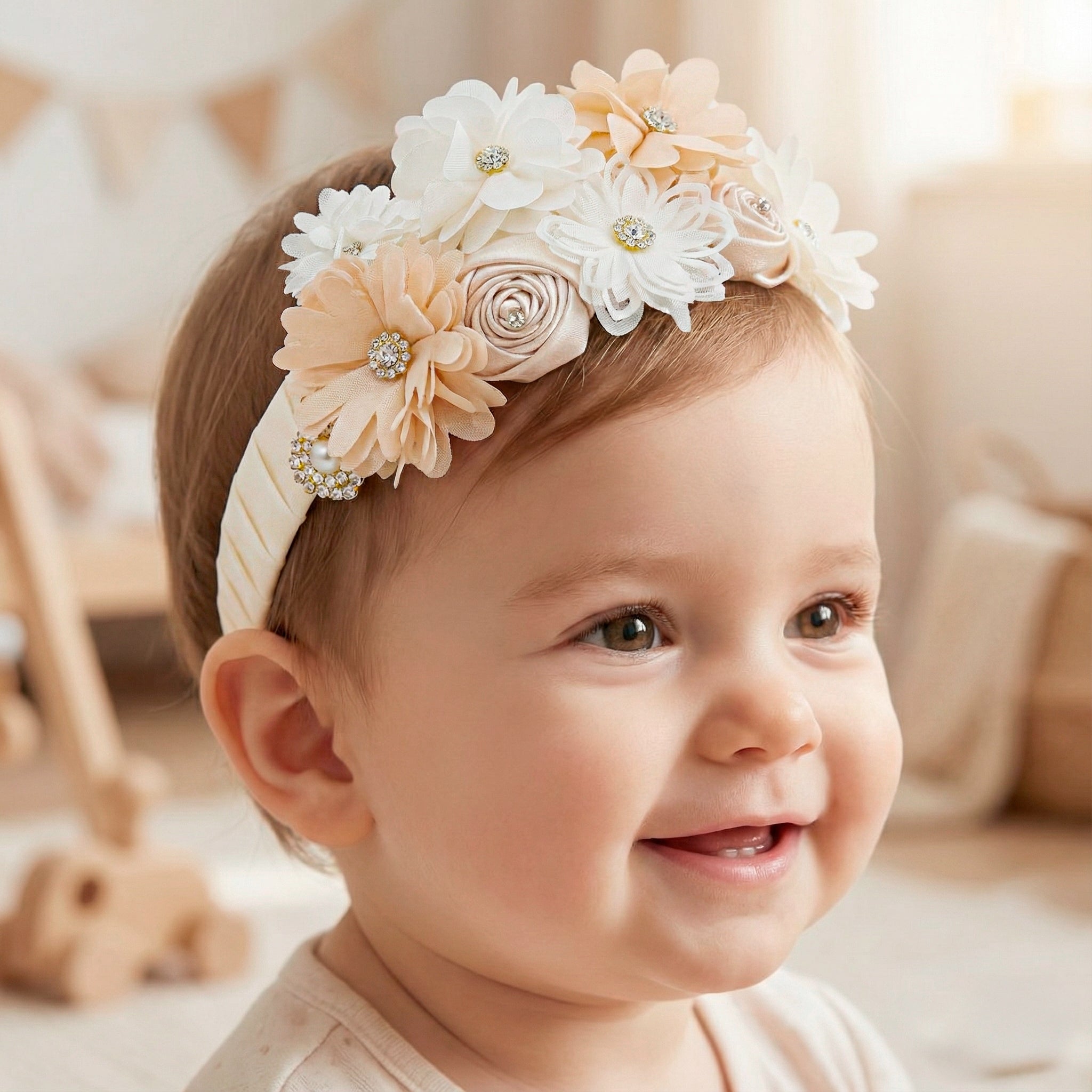 Diadema Bautizo Flores #104