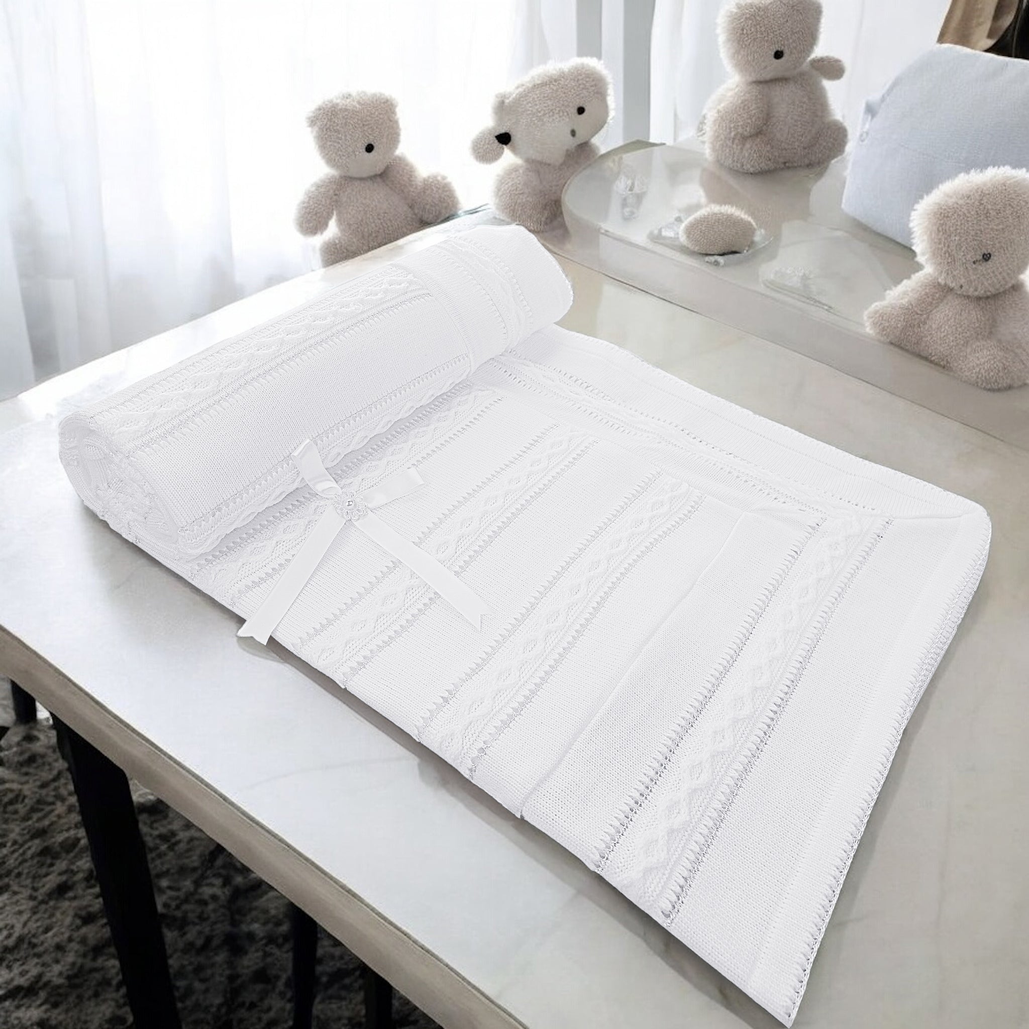 Cobija Bautizo Rombos Forrada