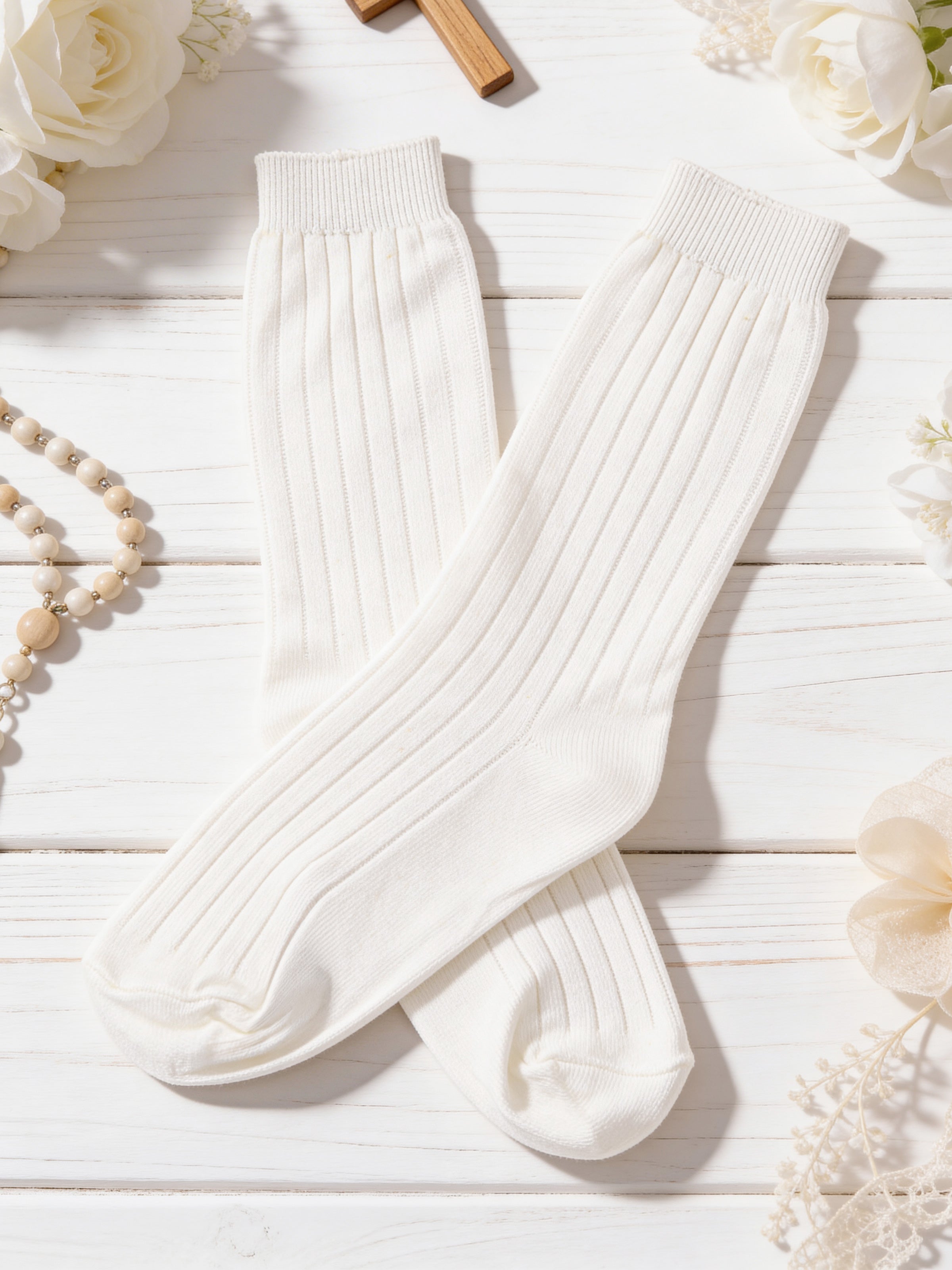 Calceta Primera Comunión Lisa A-01