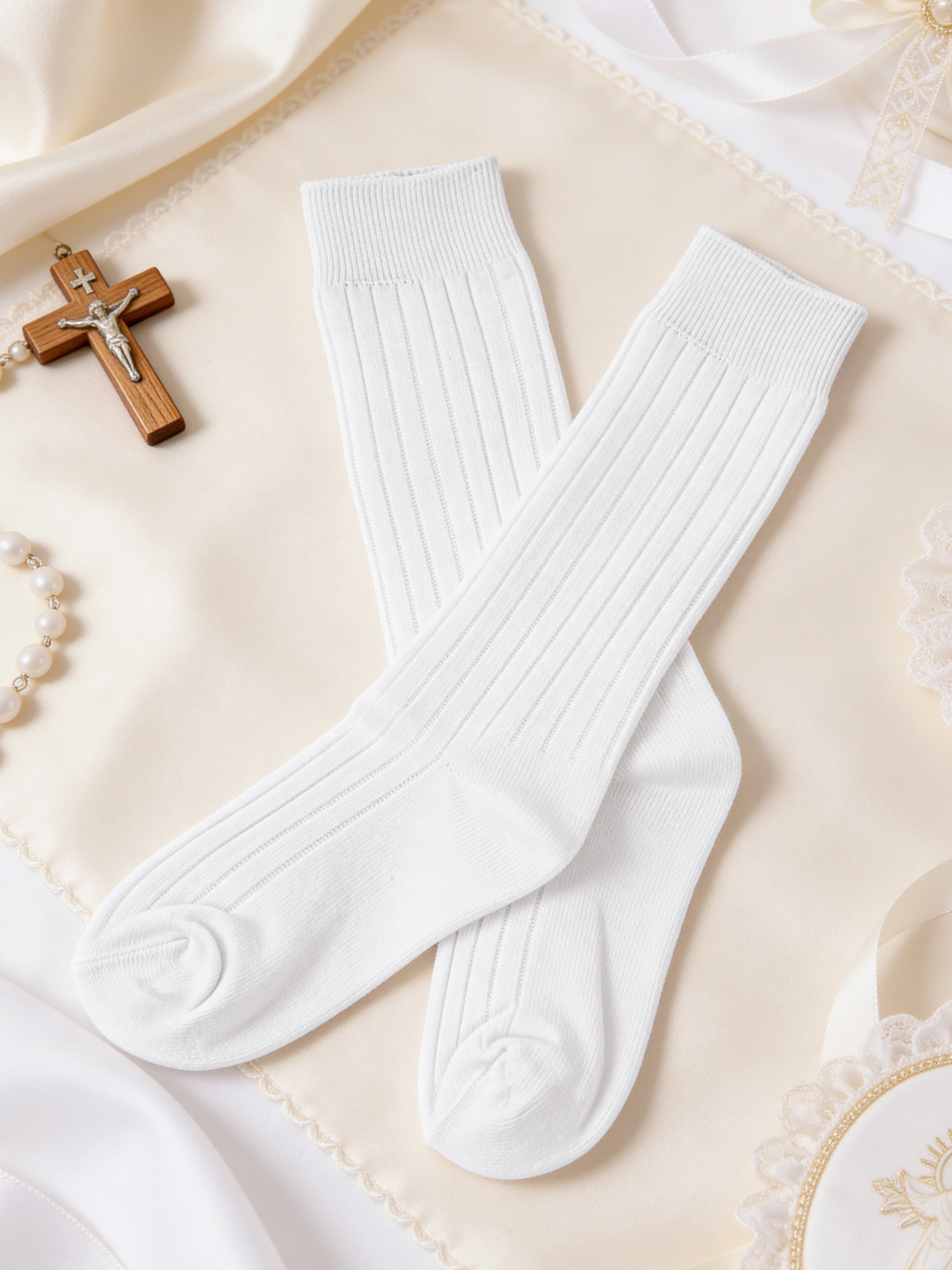 Calceta Primera Comunión Lisa A-01
