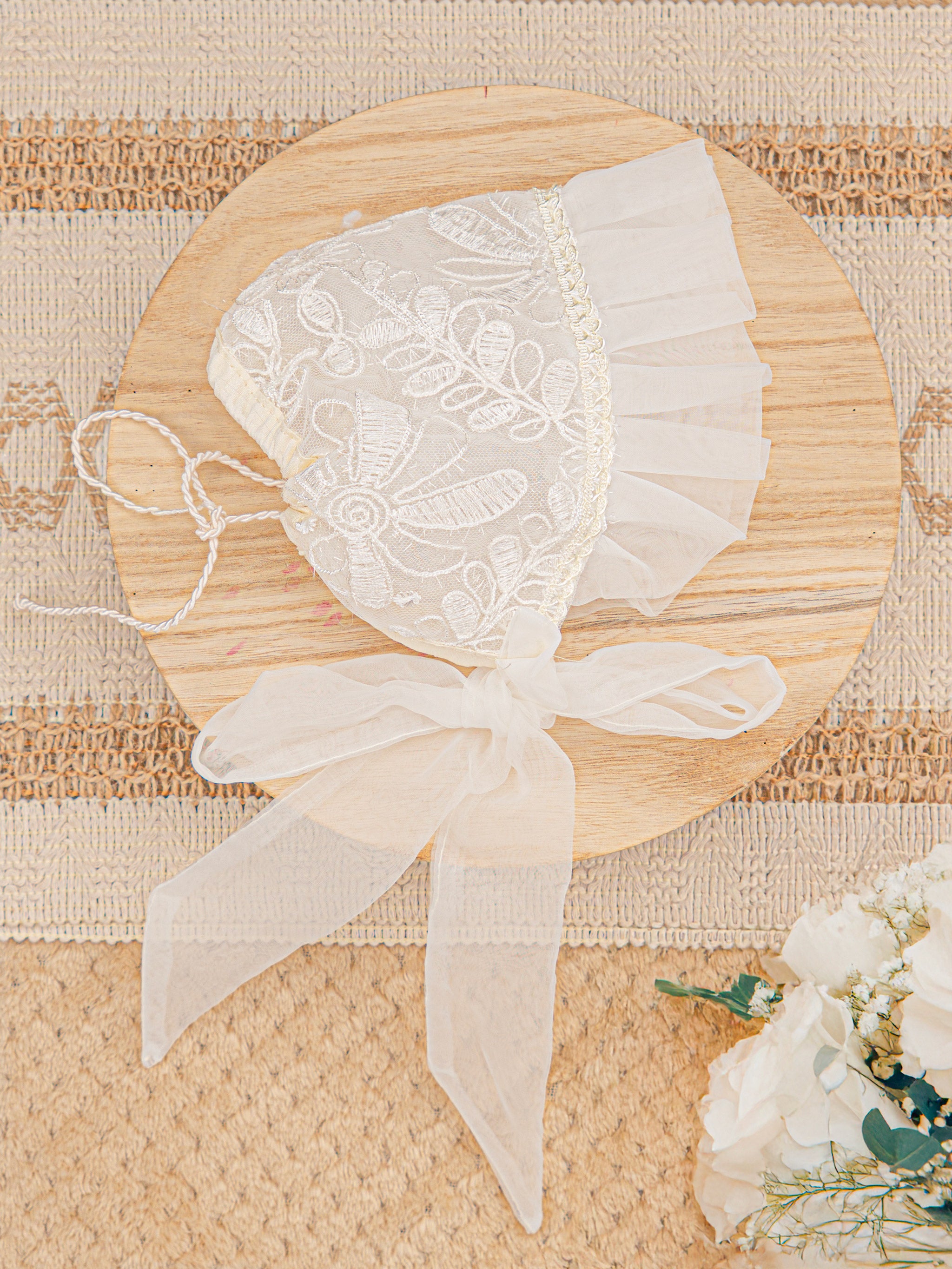 Vestido Bautizo Mini Lupita Hojitas