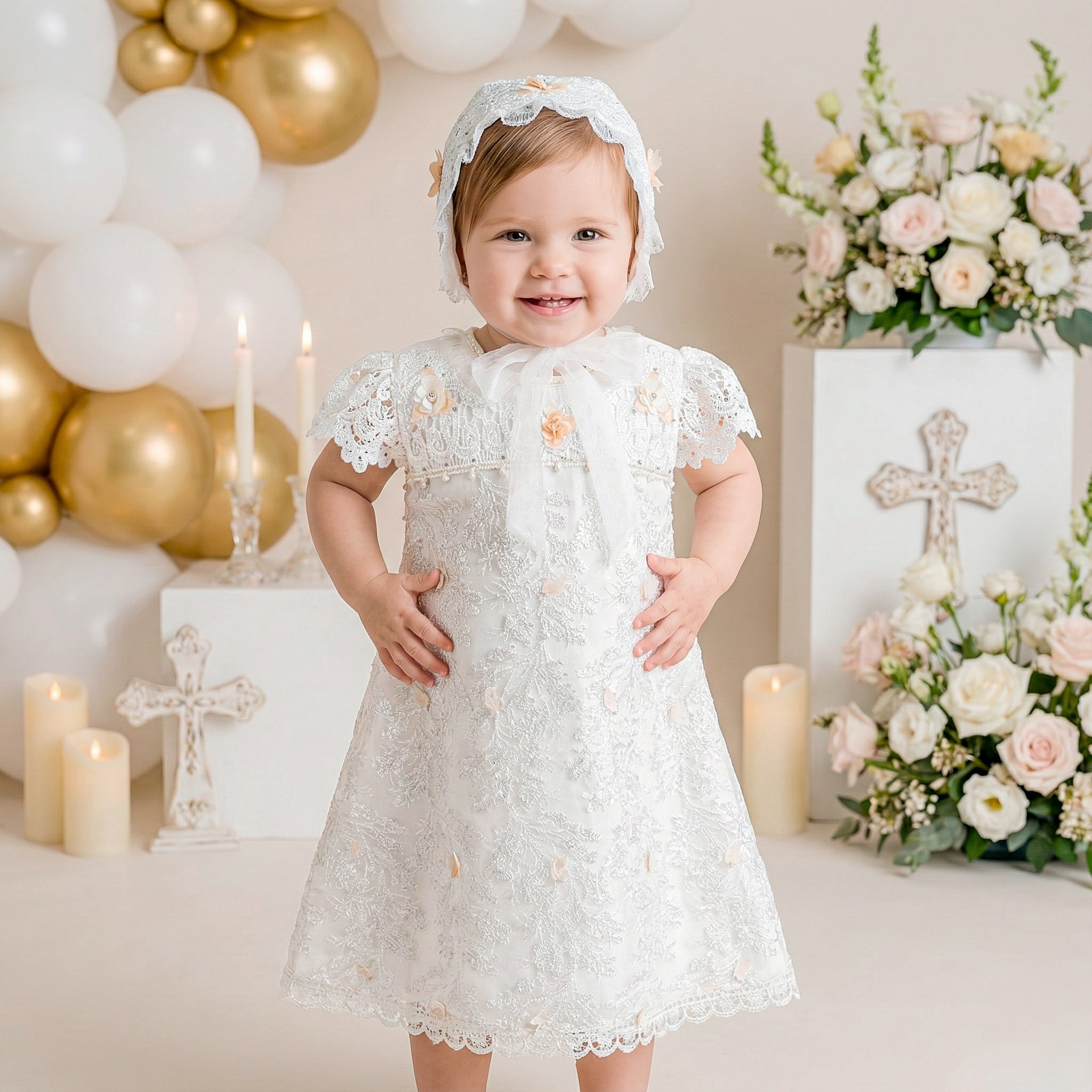 Vestido Bautizo Mini Rita Shantung