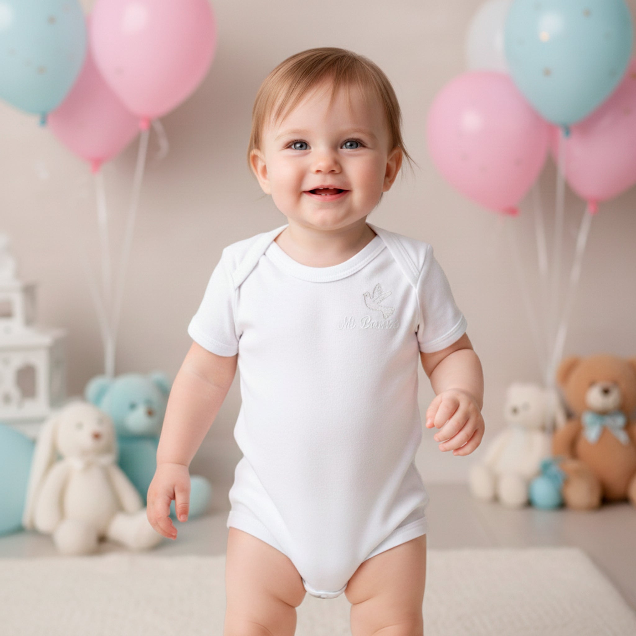 Pañalero Bautizo 0195 Manga Corta