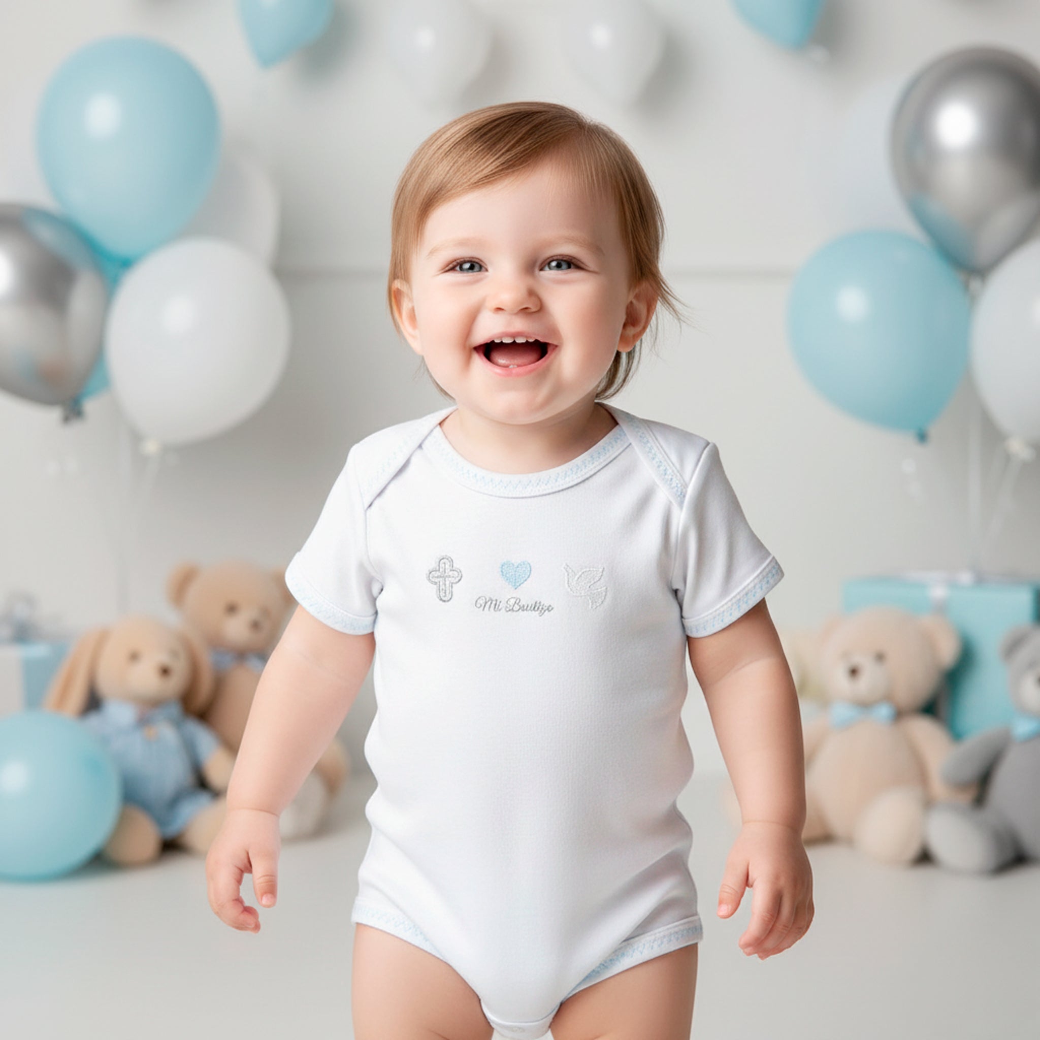 Pañalero Bautizo Niño 0193 Manga Corta
