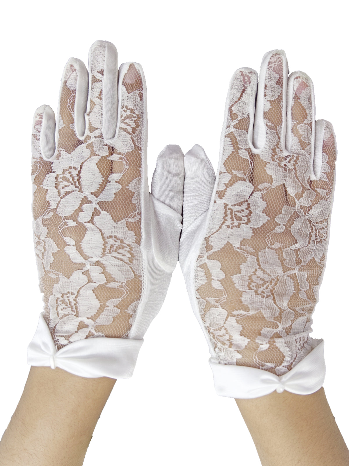 Guantes Primera Comunión Encaje Cortos