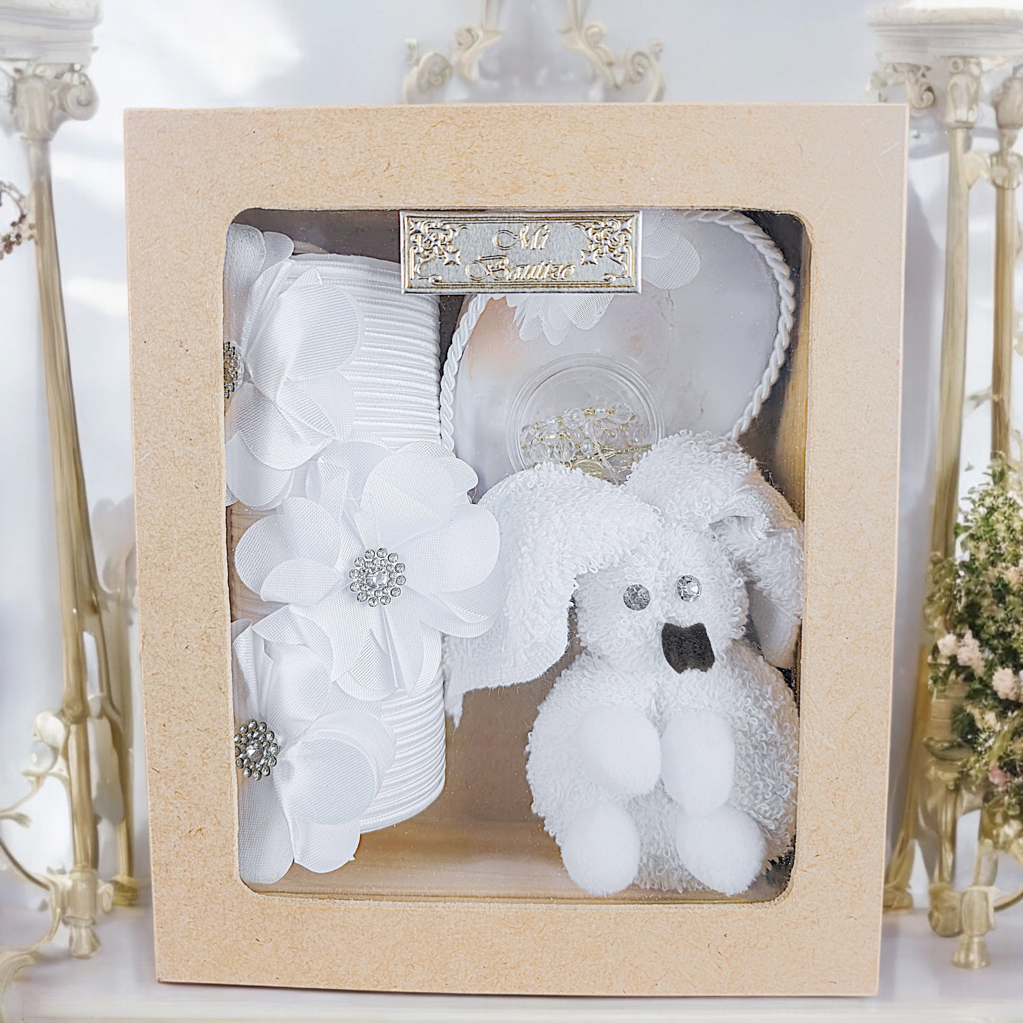 Kit de Vela Bautizo Madera Clara 030