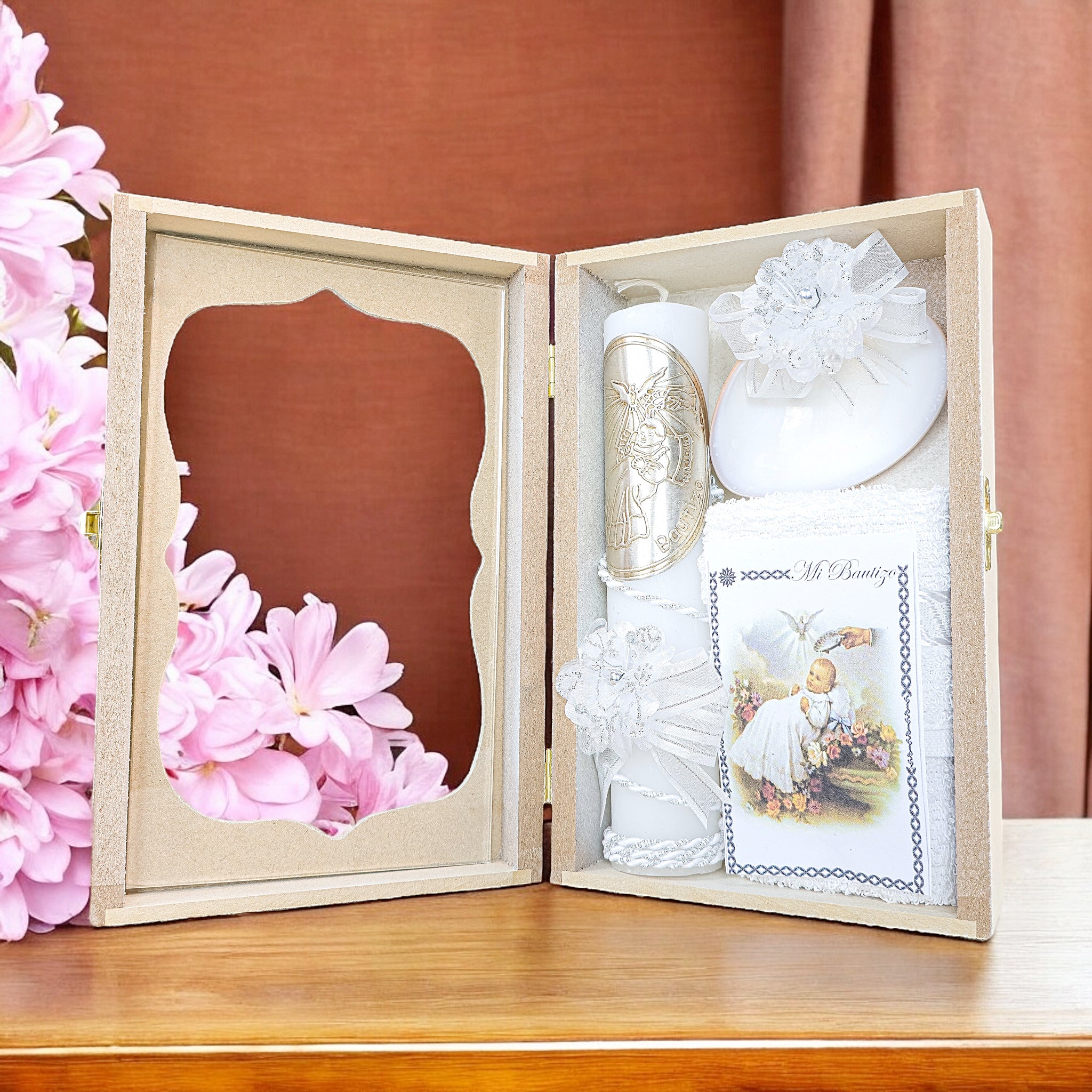 Kit de Vela Bautizo AMB-02 Madera Amarilla