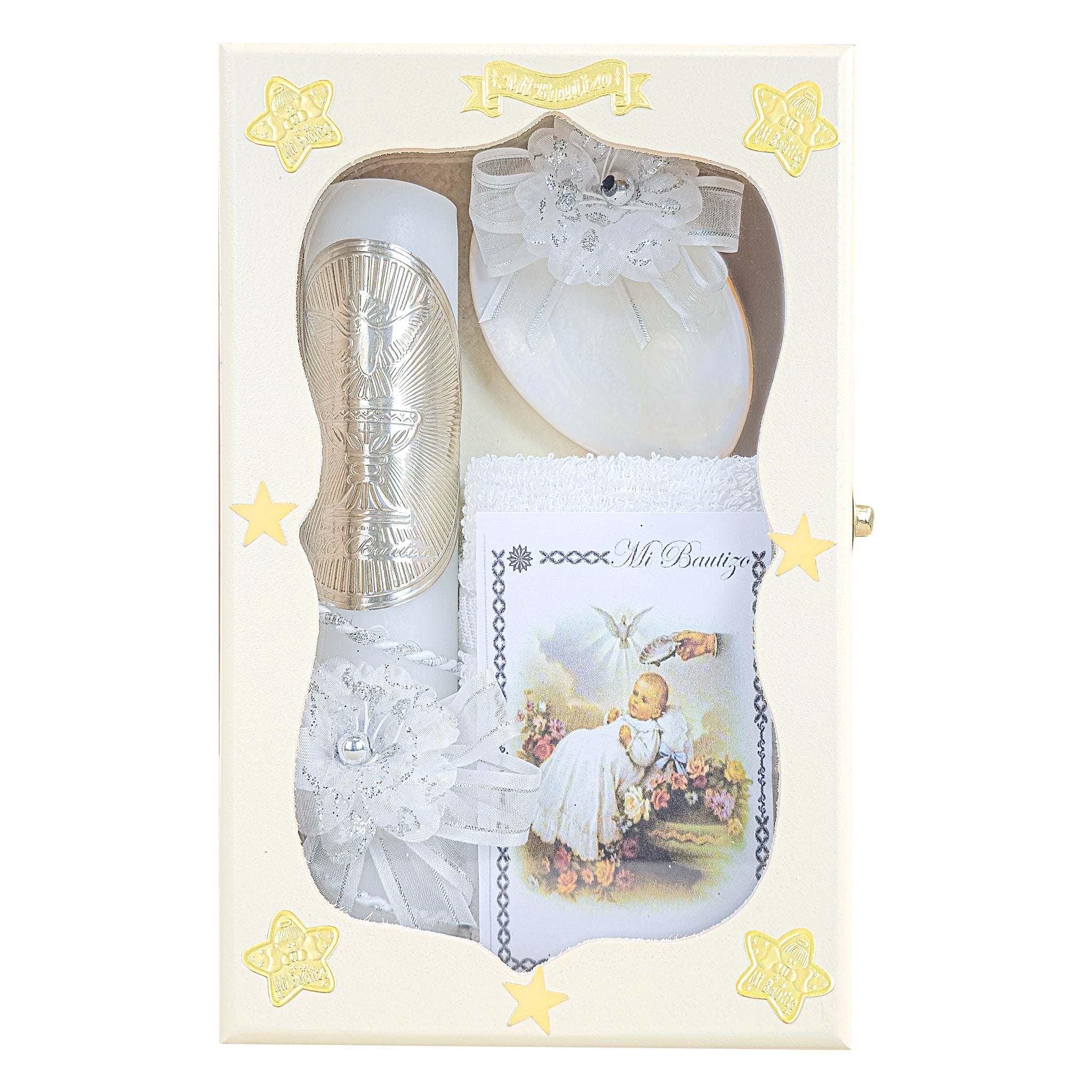 Kit de Vela Bautizo AMB-03 Madera Amarilla