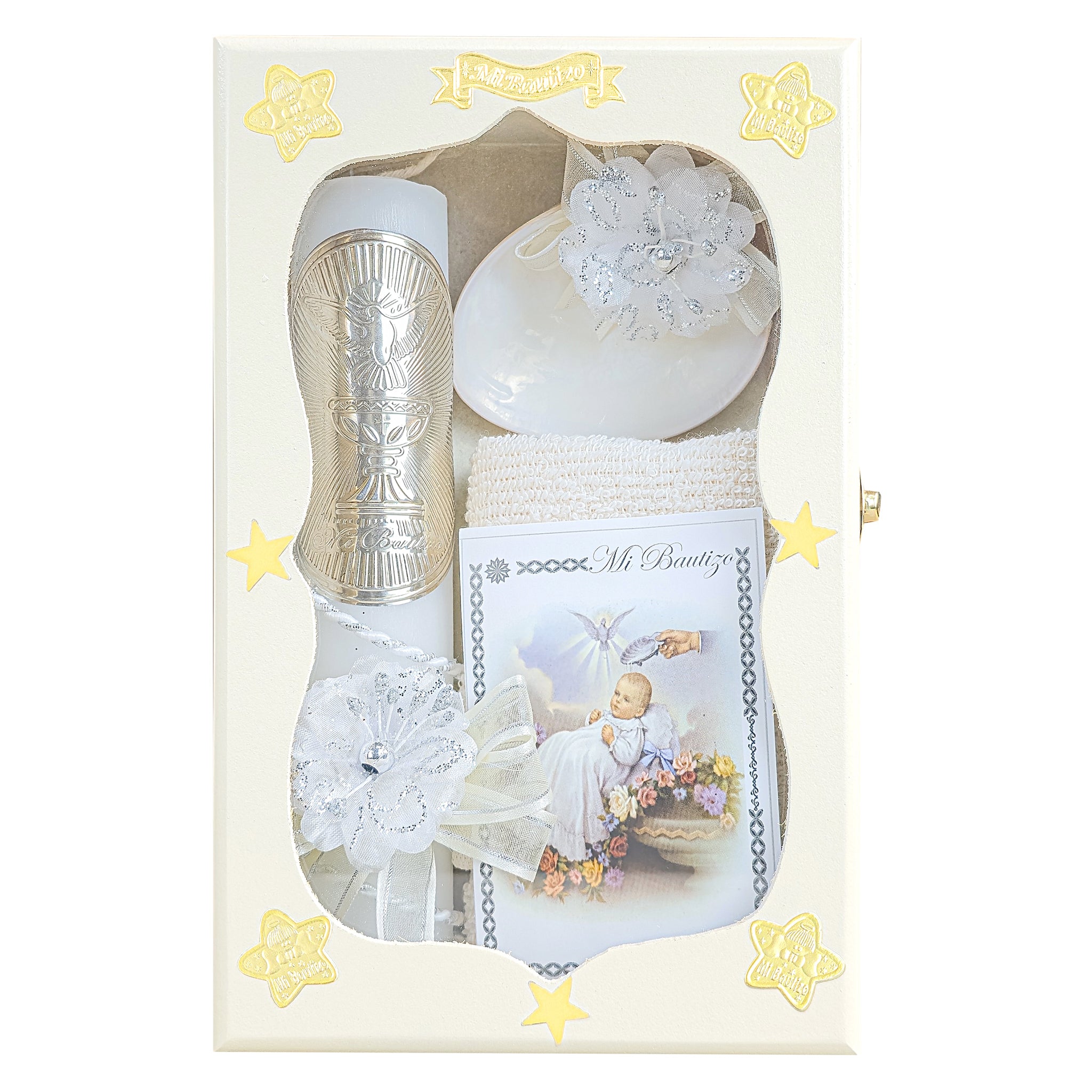 Kit de Vela Bautizo AMB-03 Madera Amarilla