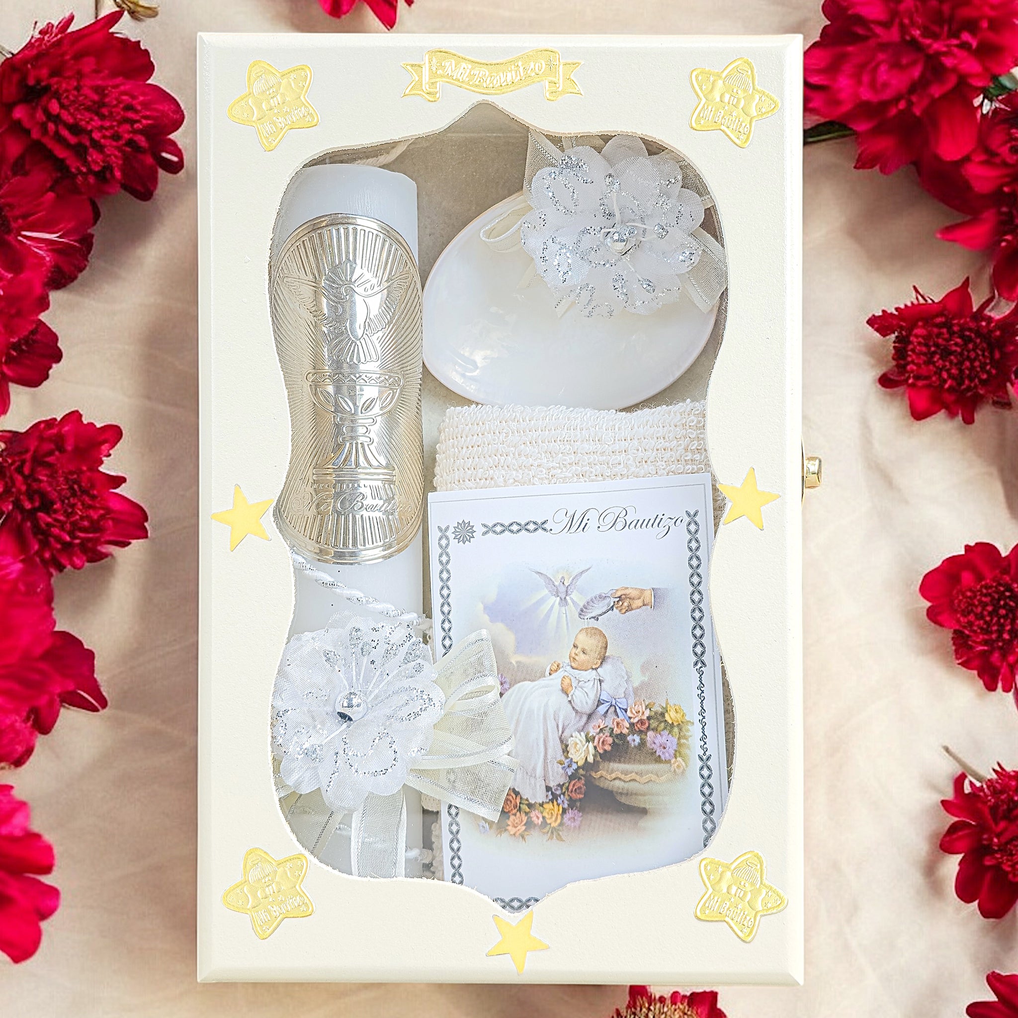 Kit de Vela Bautizo AMB-03 Madera Amarilla