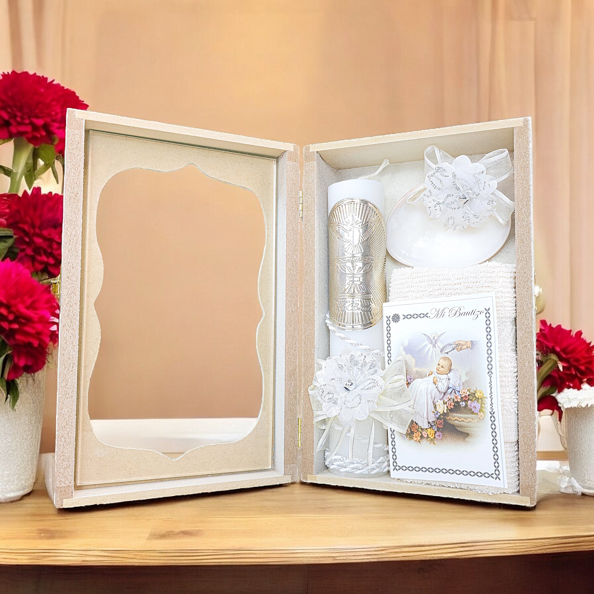 Kit de Vela Bautizo AMB-03 Madera Amarilla