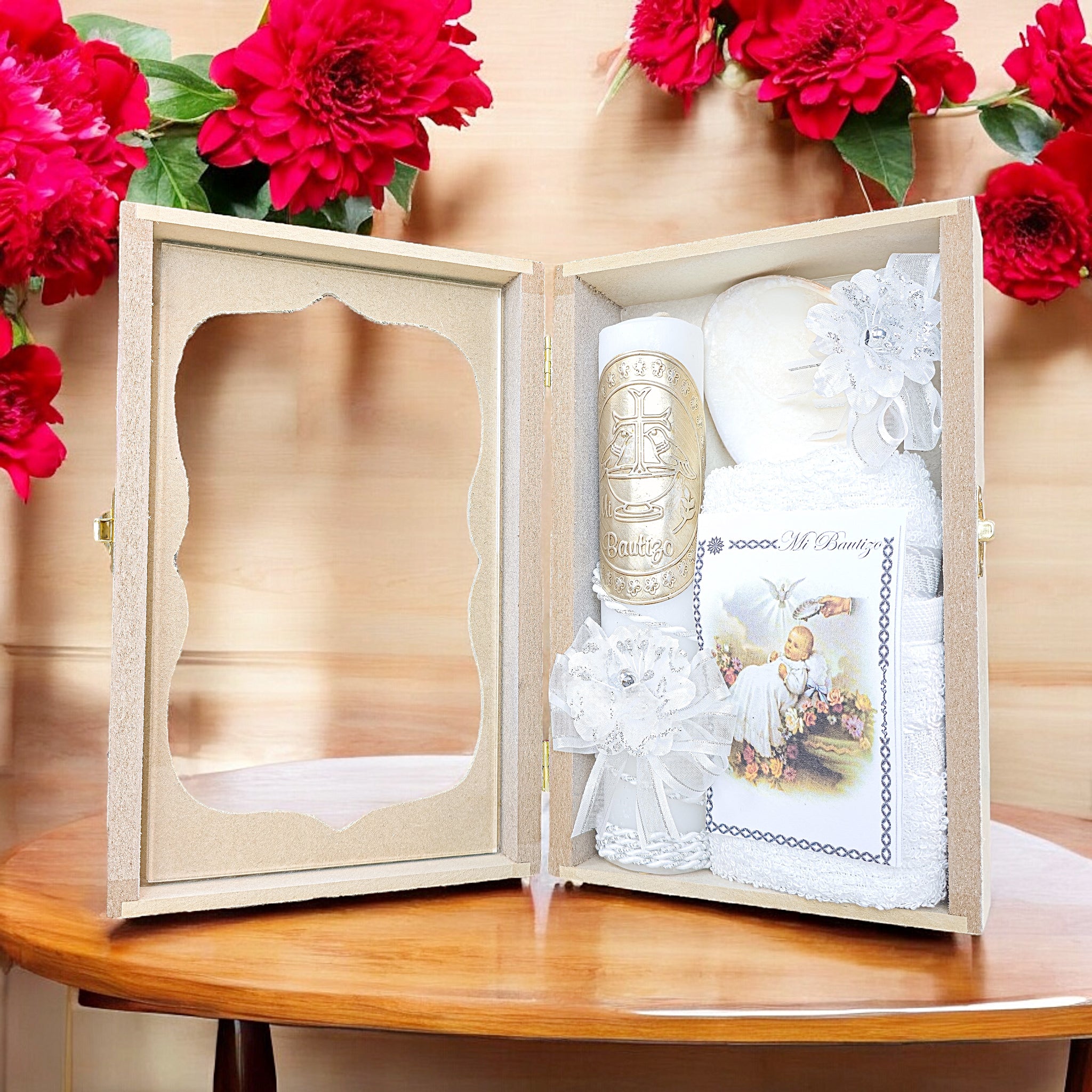 Kit de Vela Bautizo AMB-04 Madera Amarilla