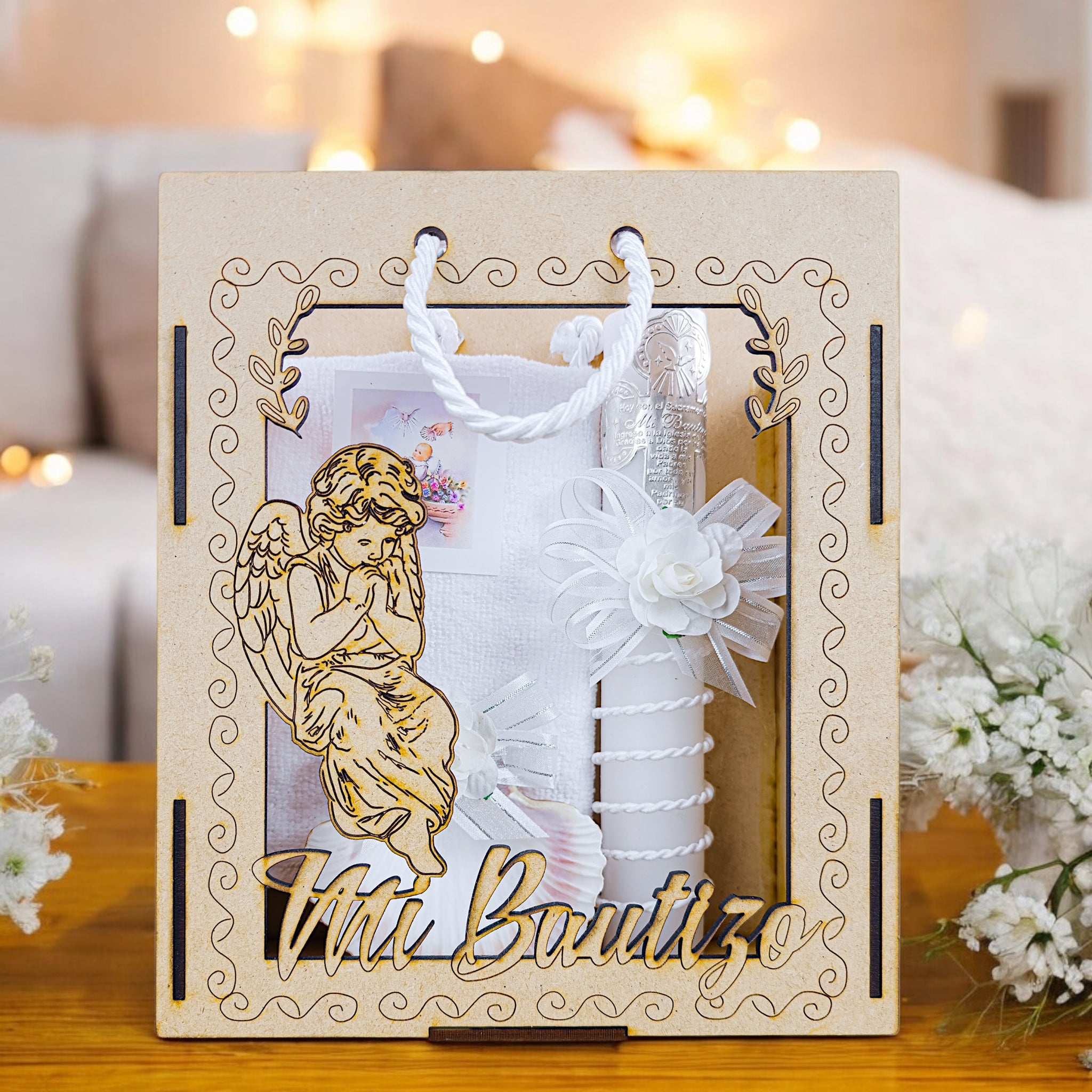 Kit de Vela Bautizo Bolsita Ángel PA