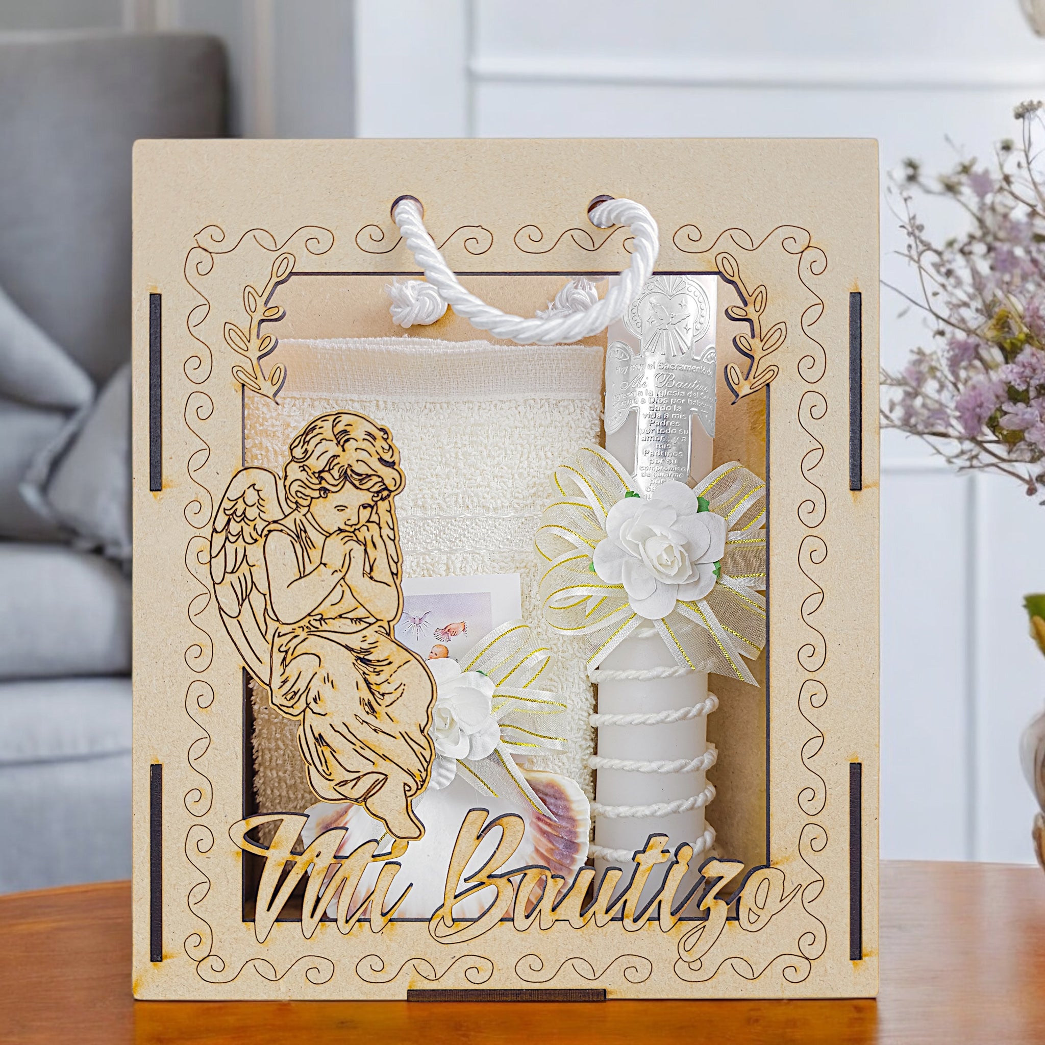 Kit de Vela Bautizo Bolsita Ángel PA