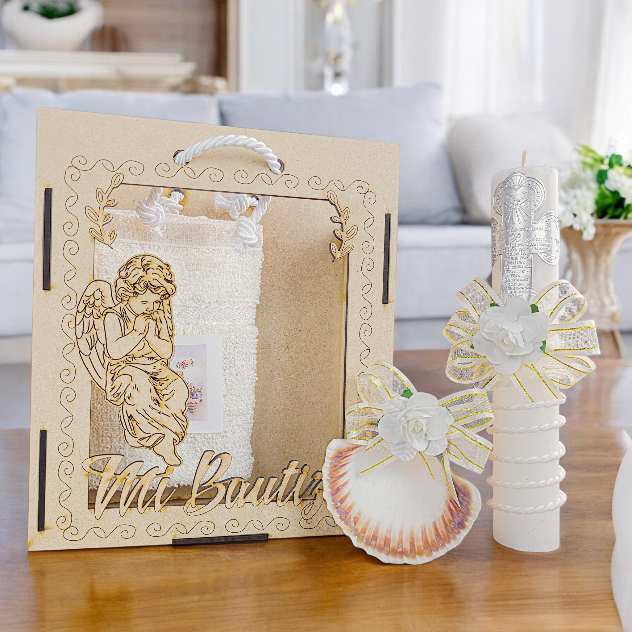 Kit de Vela Bautizo Bolsita Ángel PA