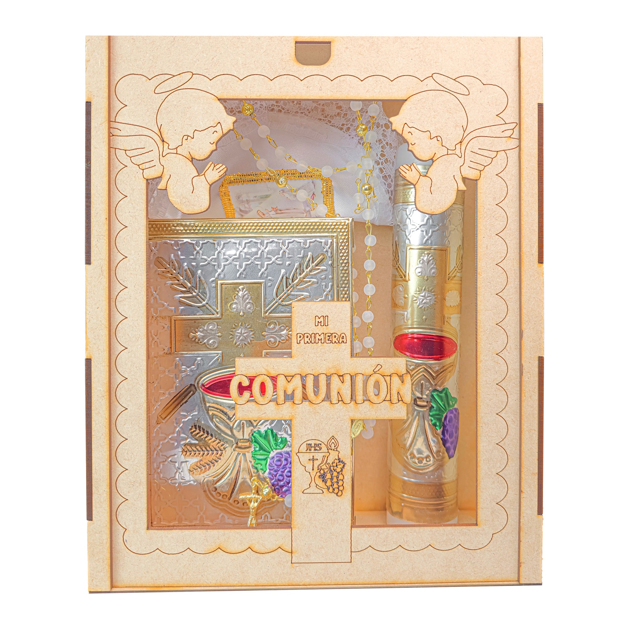 Kit de Vela Primera Comunión Caja CP Repujado Cáliz
