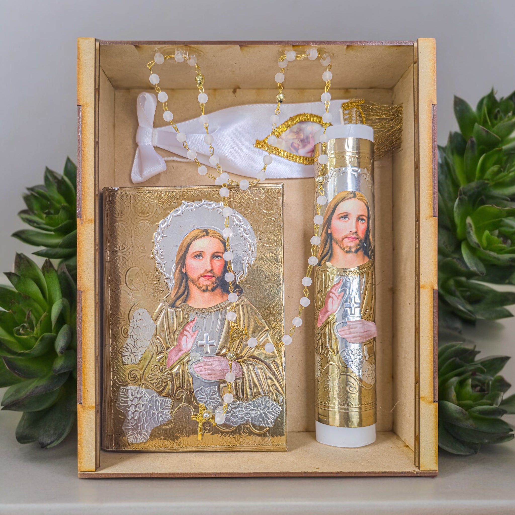Kit de Vela Primera Comunión Caja VE Repujado Jesus