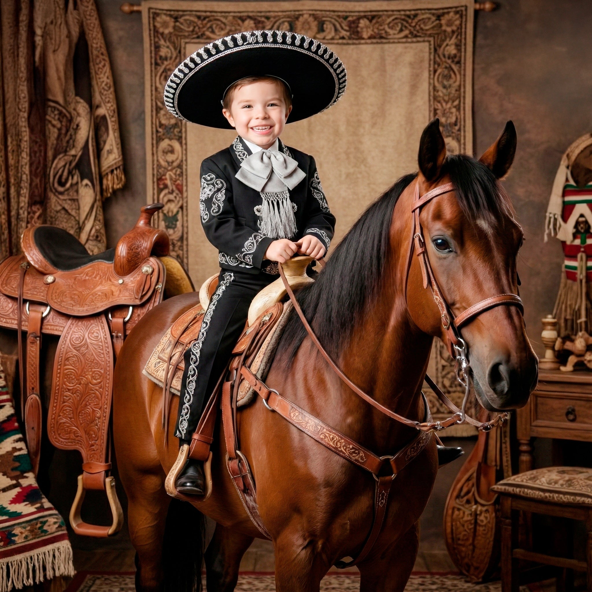 Traje Charro Tafetán con Sombrero