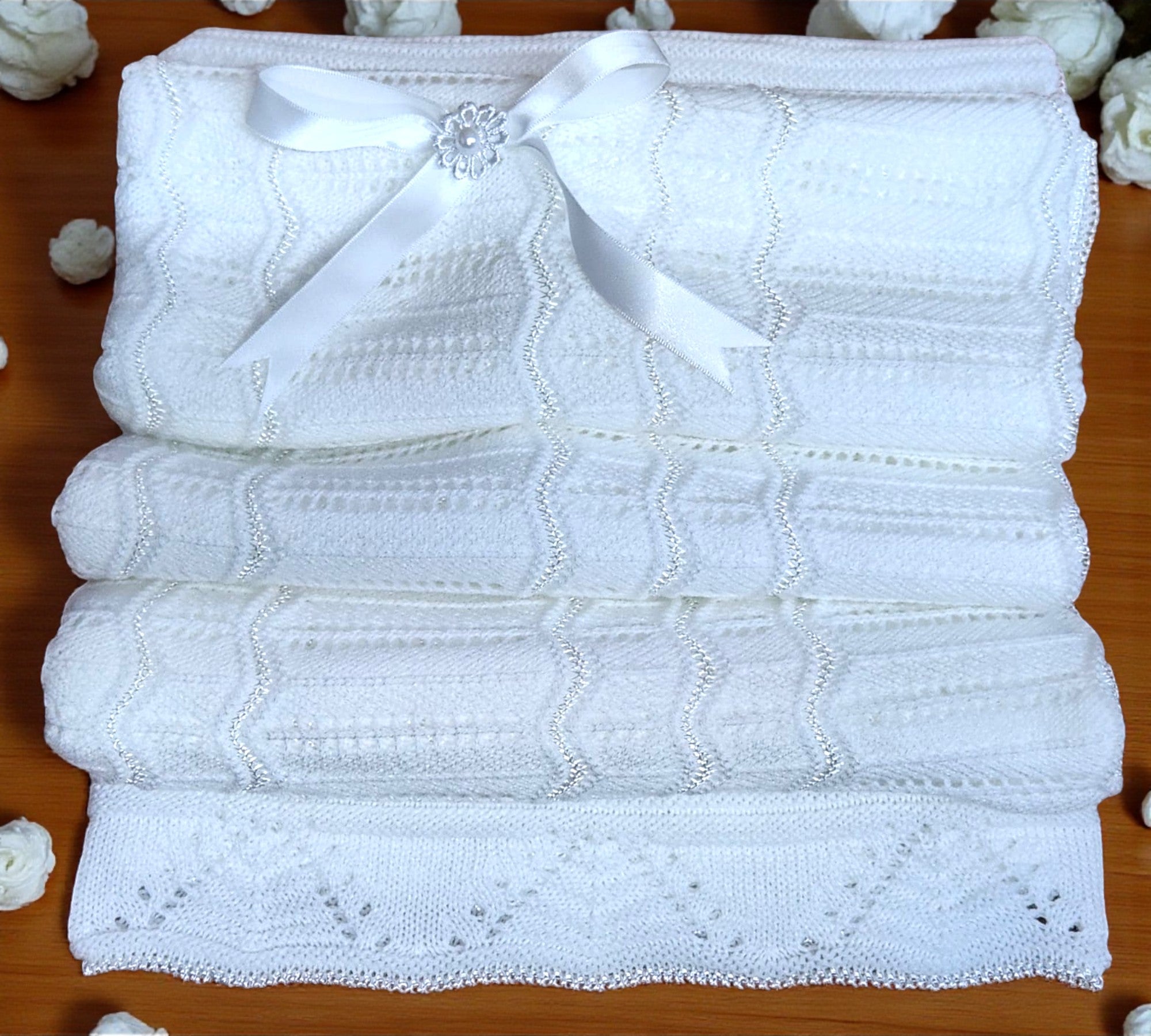 Cobija Bautizo Trenza Forrada